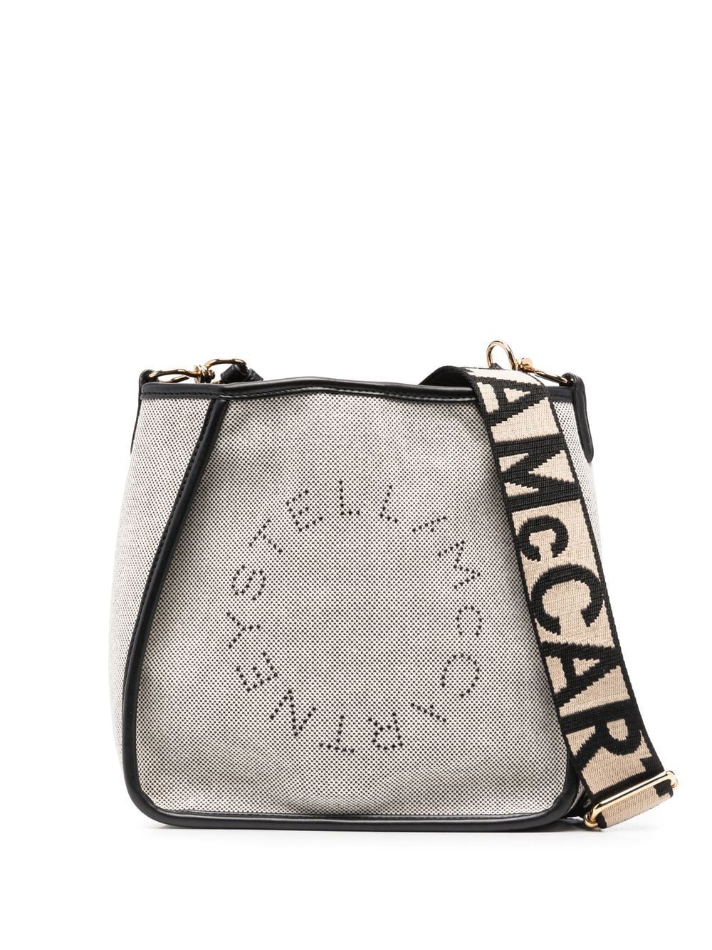 Stella McCartney mini Stella logo cross body bag - Neutrals