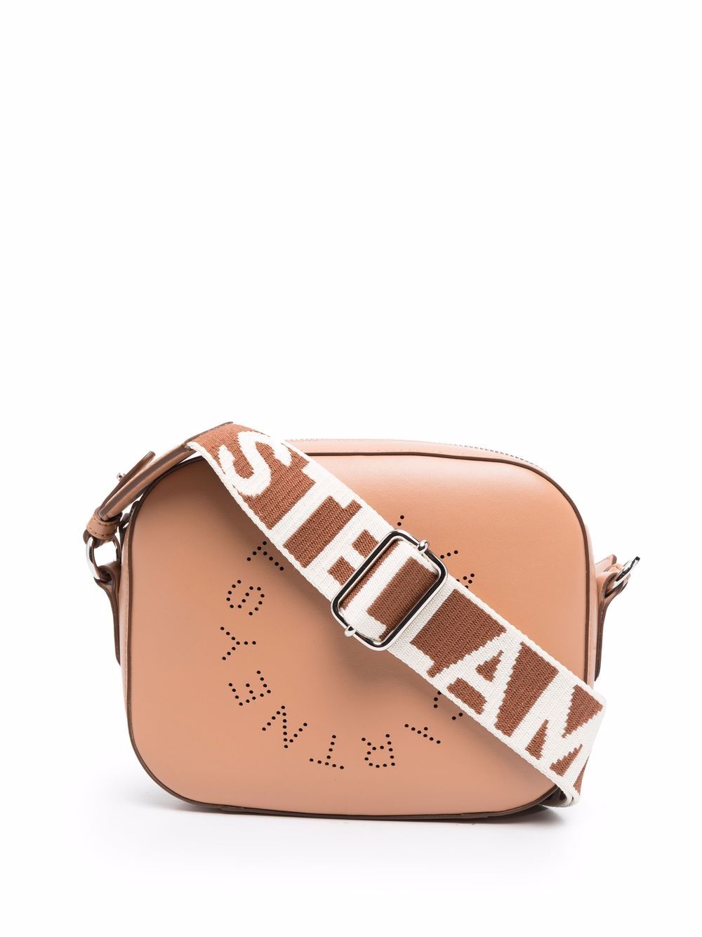 Stella McCartney mini Stella logo crossbody bag - Brown
