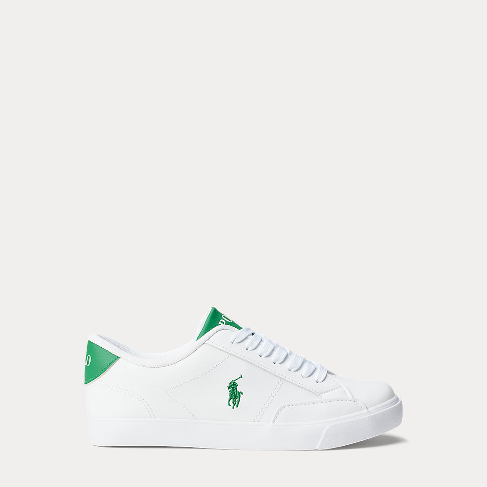 Theron Faux-Leather Low-Top Trainer