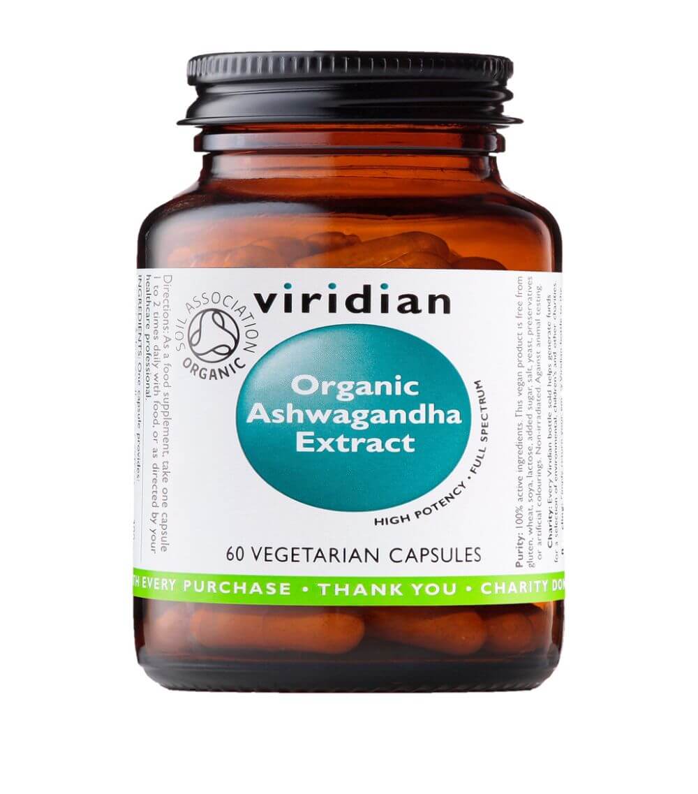 adaptogens VIRIDIAN Organic Ashwagandha Extract Supplement (60 Capsules)
