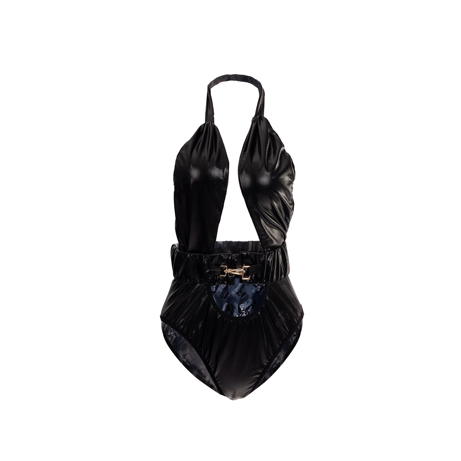 Women - Metallic Swimsuit/Bikini - Pearl Black - Rainy Extra Small Yvette LIBBY N'guyen Paris