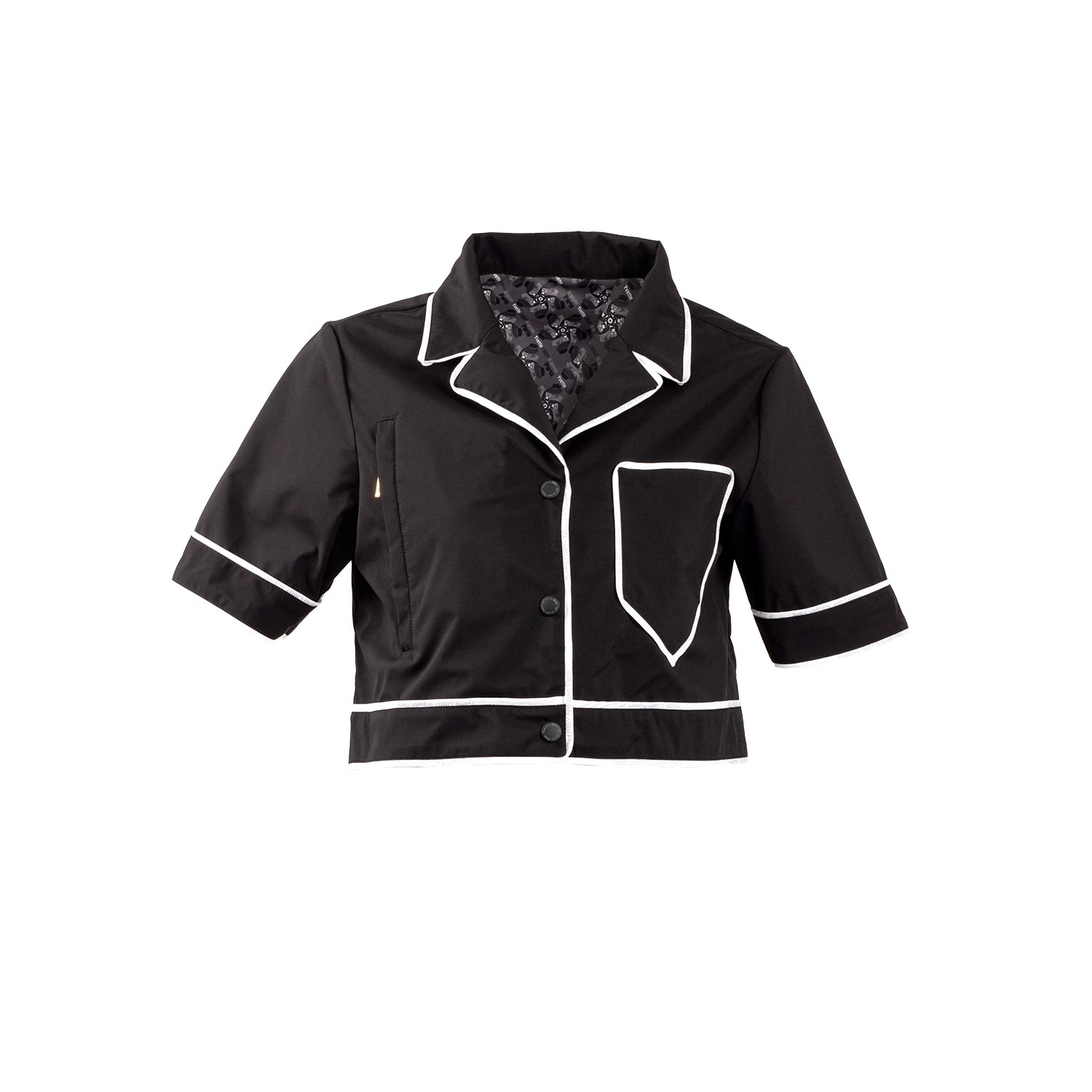 Women/Men/Unisex - High-Tech Waterproof & Breathable Fabric Short Sleeve Shirt In Loose-Fitting - Black Extra Small Yvette LIBBY N'guyen Paris