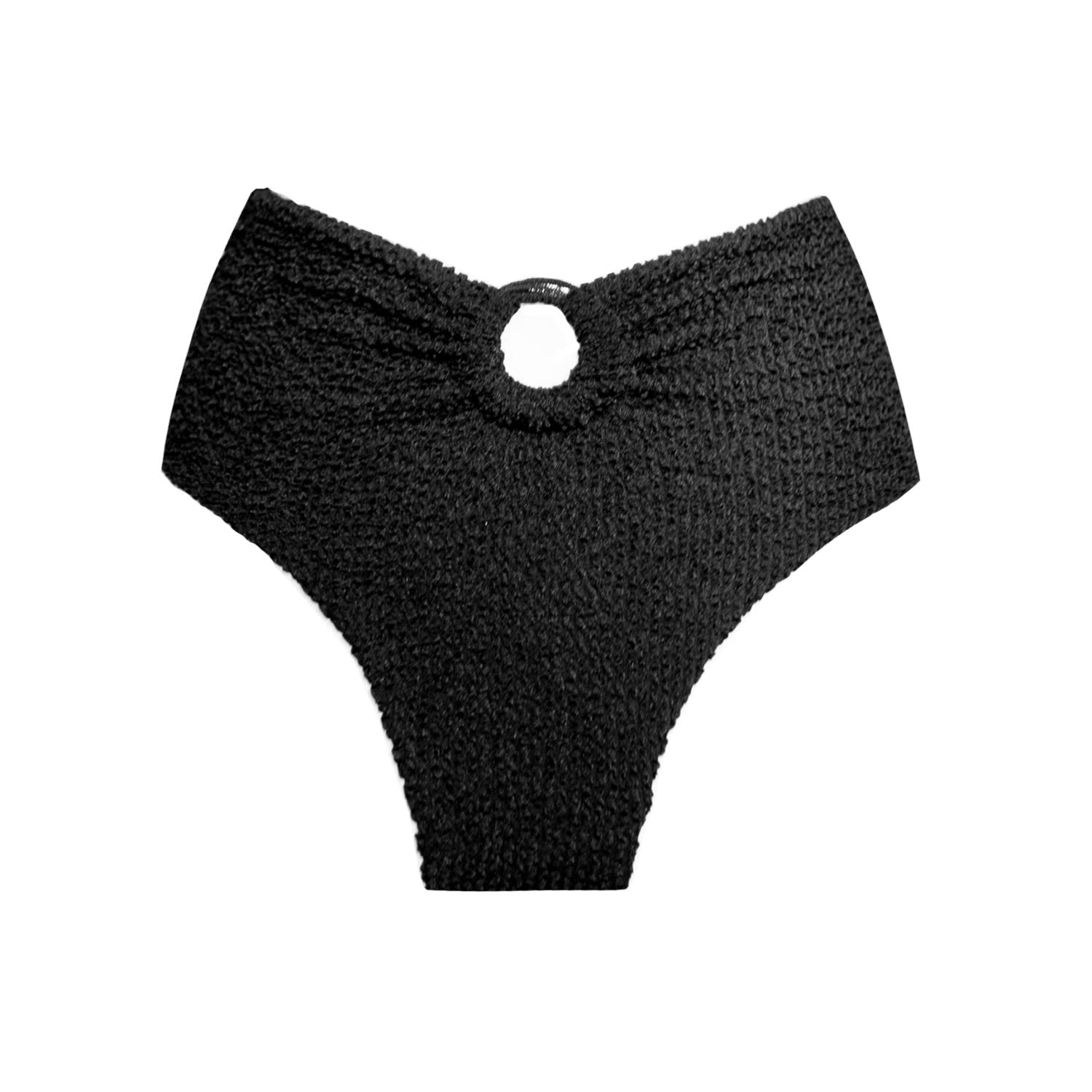 Women's Amalfi High-Rise Bikini Bottom - Black Small LEONESSA Lingerie