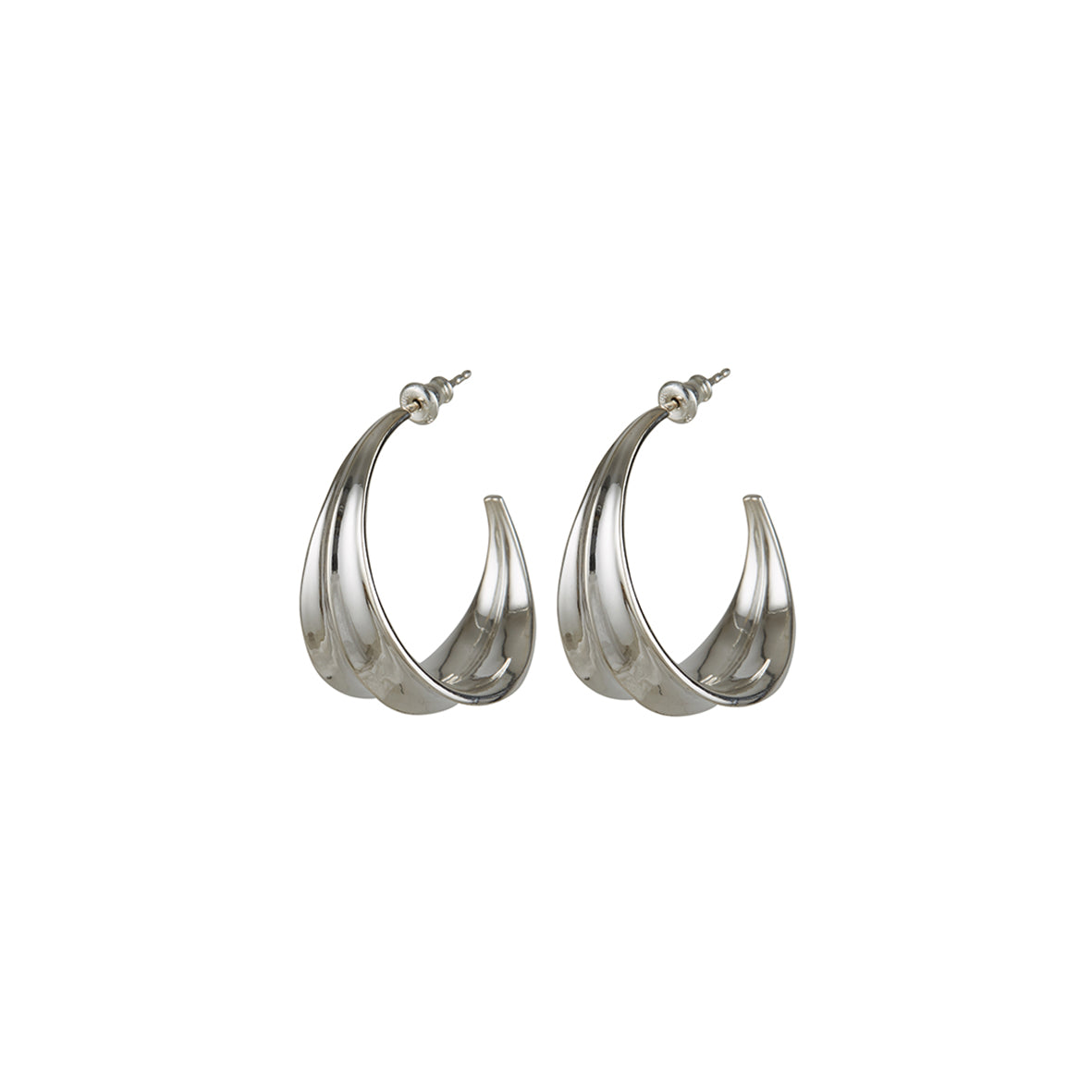 Women's Athena Hoop Earrings Silver Rachel Entwistle Jewellery