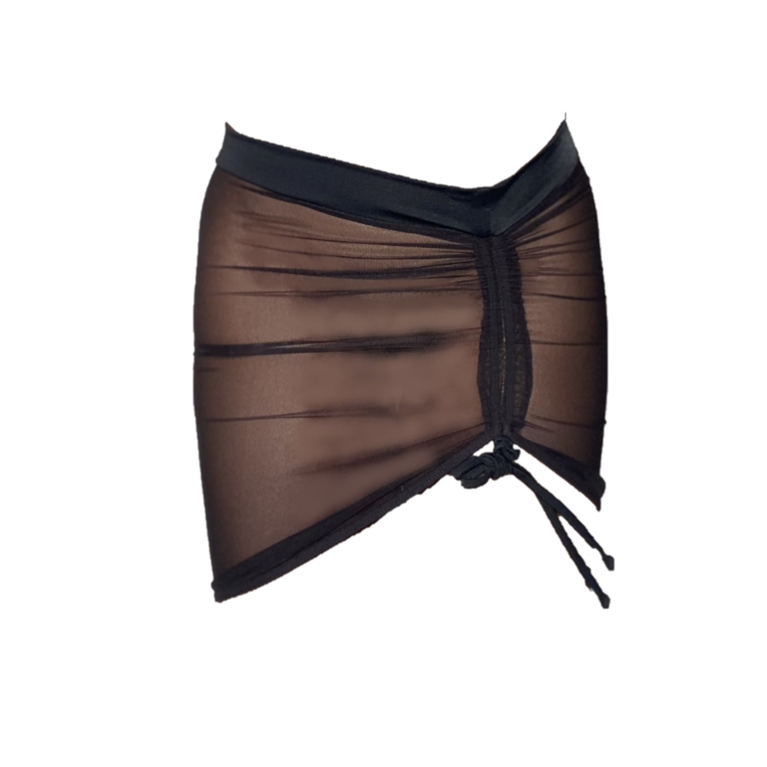 Women's Beleza Swimwear Cover Up Skirt - Black Mesh Small Brasini Swimwear