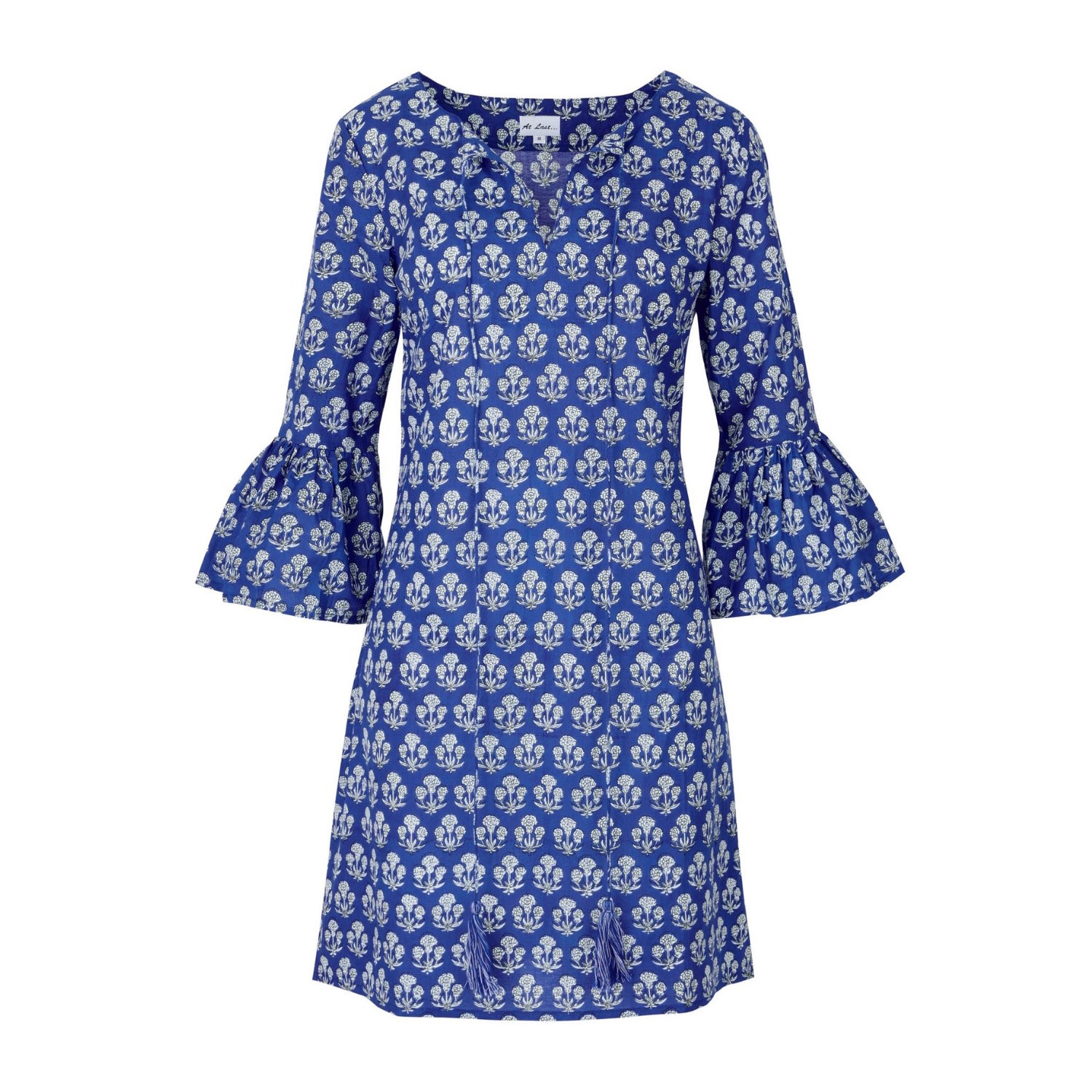 Women's Belle Tassel Cotton Dress In Royal Blue Berry Medium At Last...