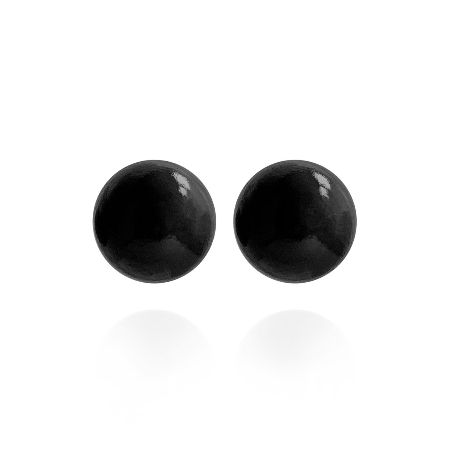 Women's Black Gaia Earrings In Obsidian Orb Saule Label