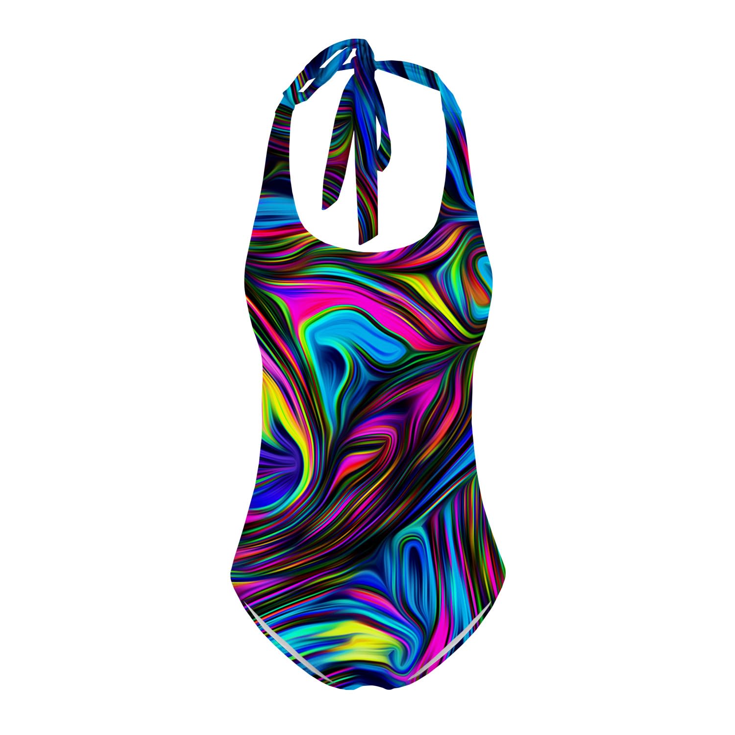 Women's Black Spill The Tint Open Back Swimsuit Extra Small Aloha From Deer