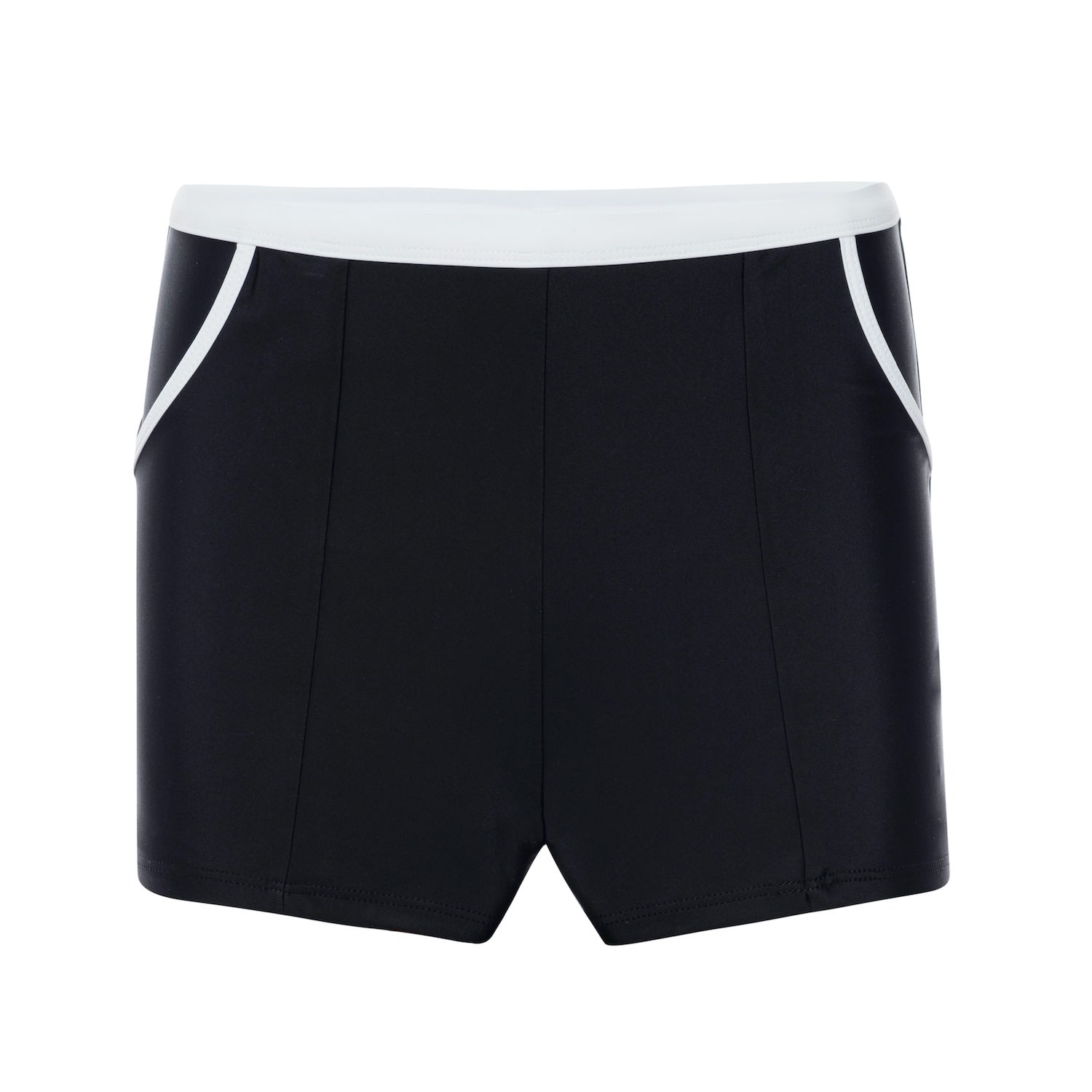 Women's Black / White Ally Boy Short With Pockets - Black, White Extra Small MIGA Swimwear