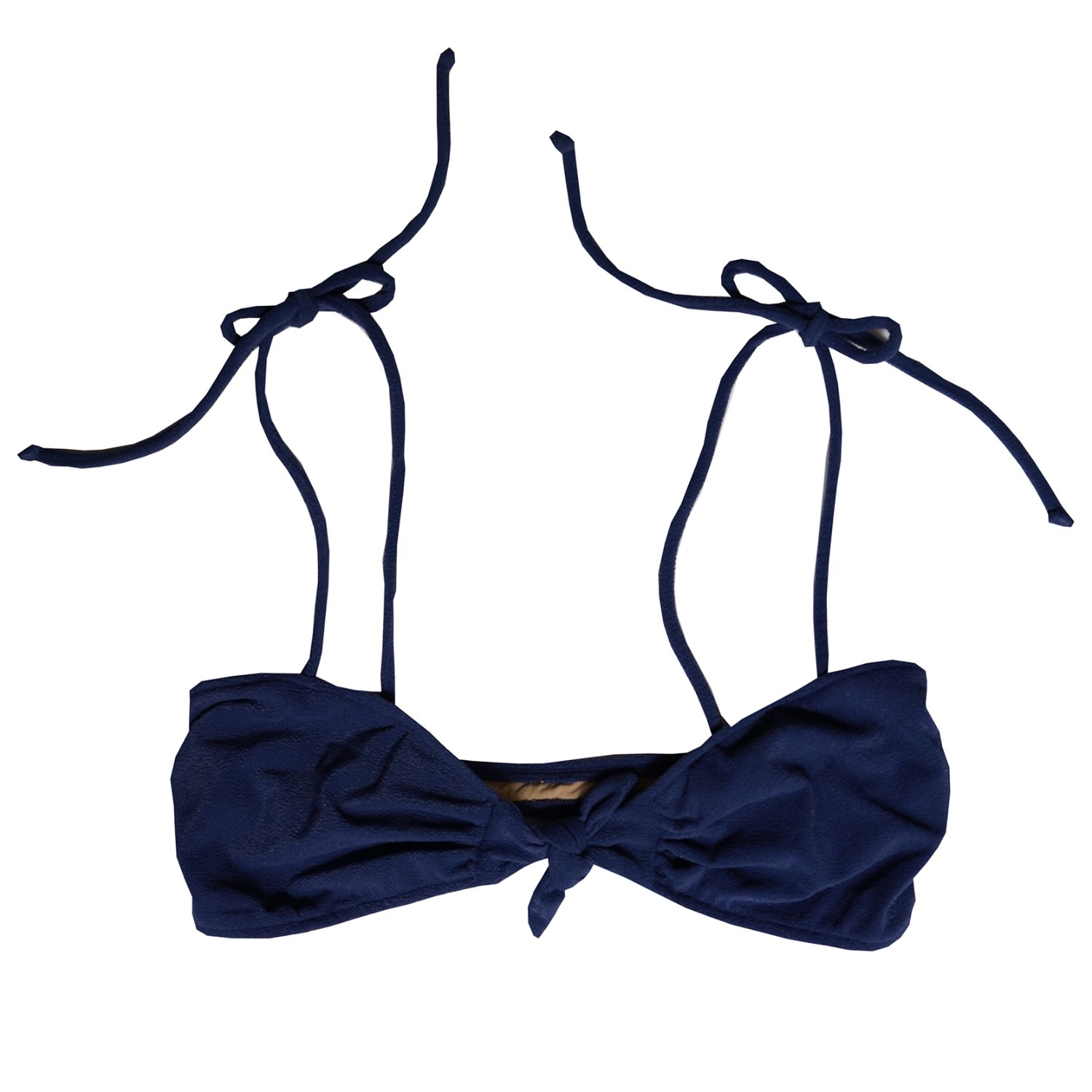 Women's Blue Bardot Bikini Top - Indigo Small OHOY SWIM