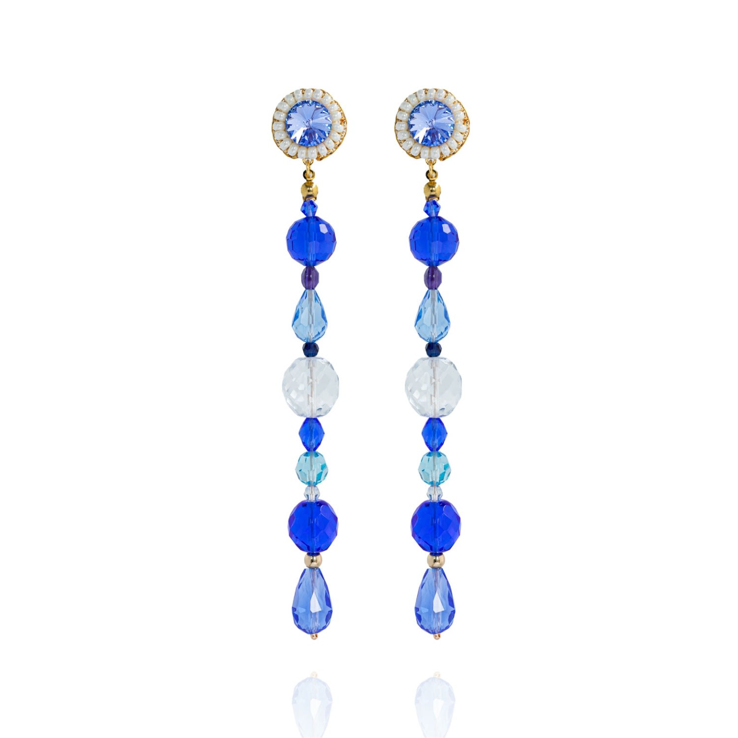 Women's Blue Giulia Earrings In Lapis Skies Saule Label