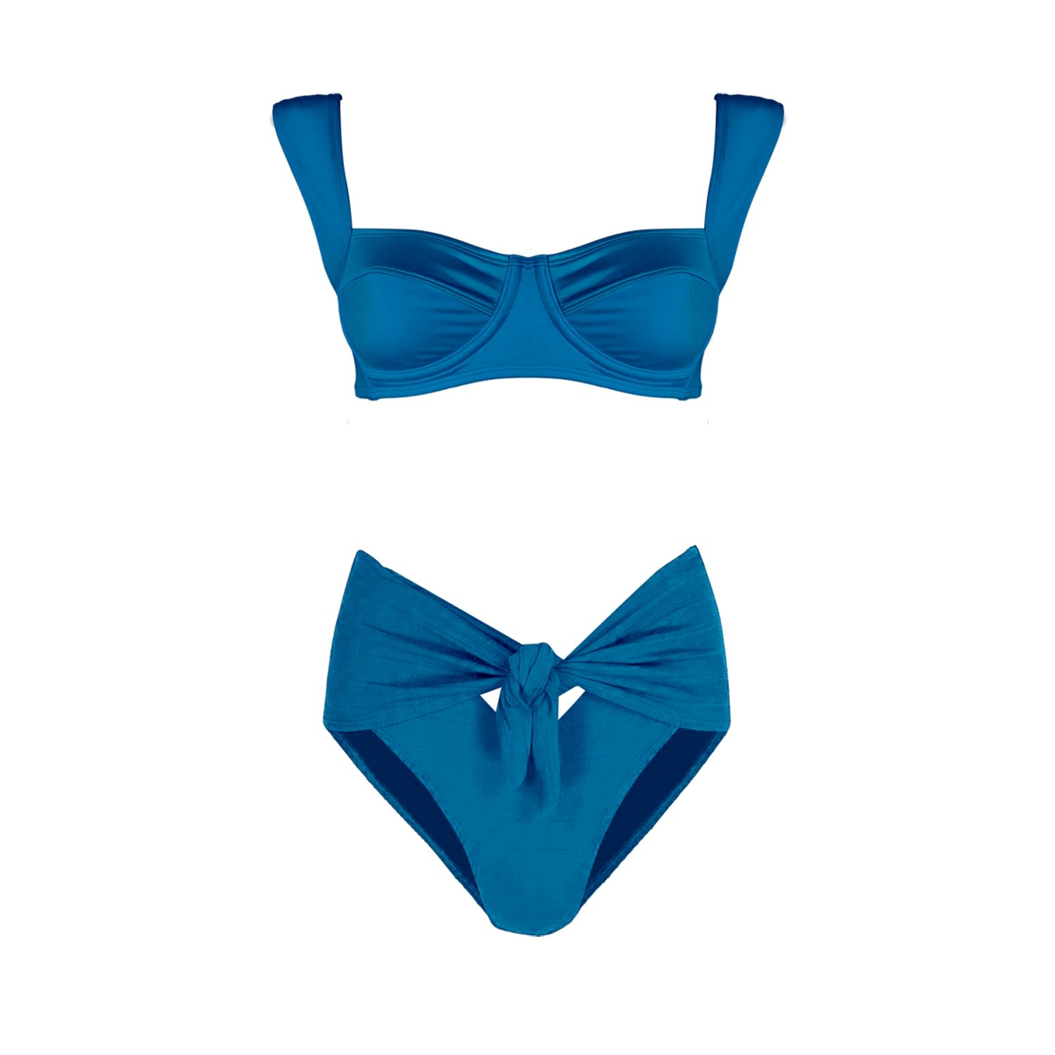 Women's Blue Indie Underwire Corset Bikini Extra Small Movom
