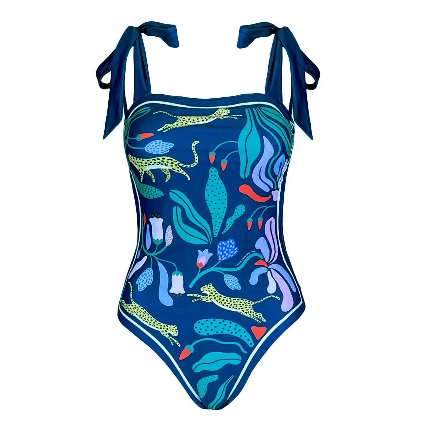 Women's Blue Jungle Love Reversible One Piece Swimsuit Extra Small Jessie Zhao New York