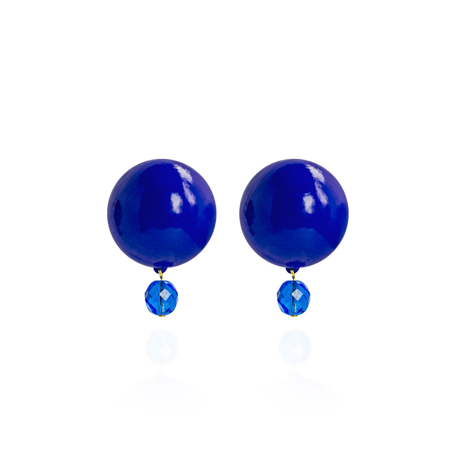Women's Blue Luna Petite Earrings In Ocean Orb Saule Label