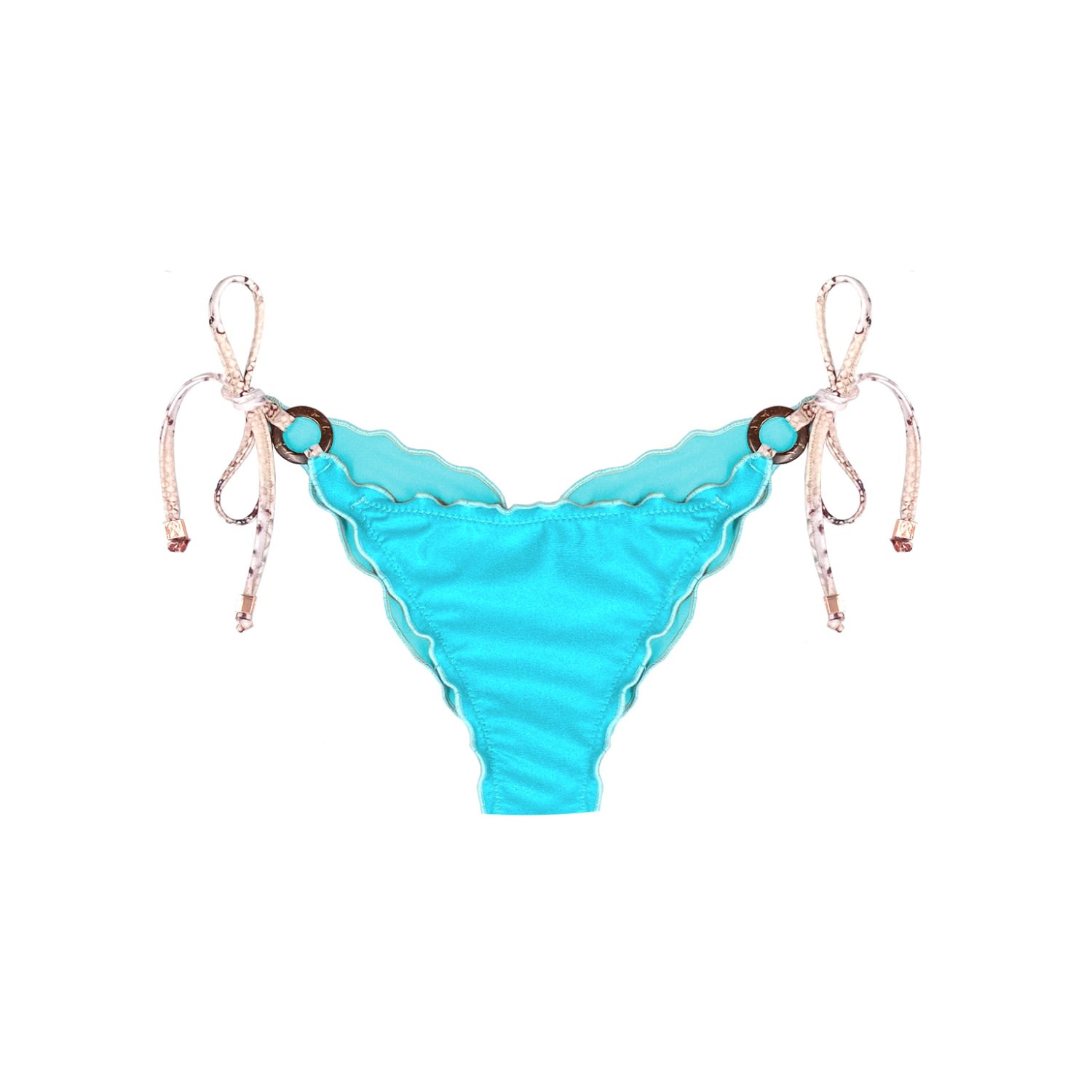 Women's Blue / Neutrals Aqua Bikini Tie-Side Bottom Laia - Blue Small ELIN RITTER IBIZA