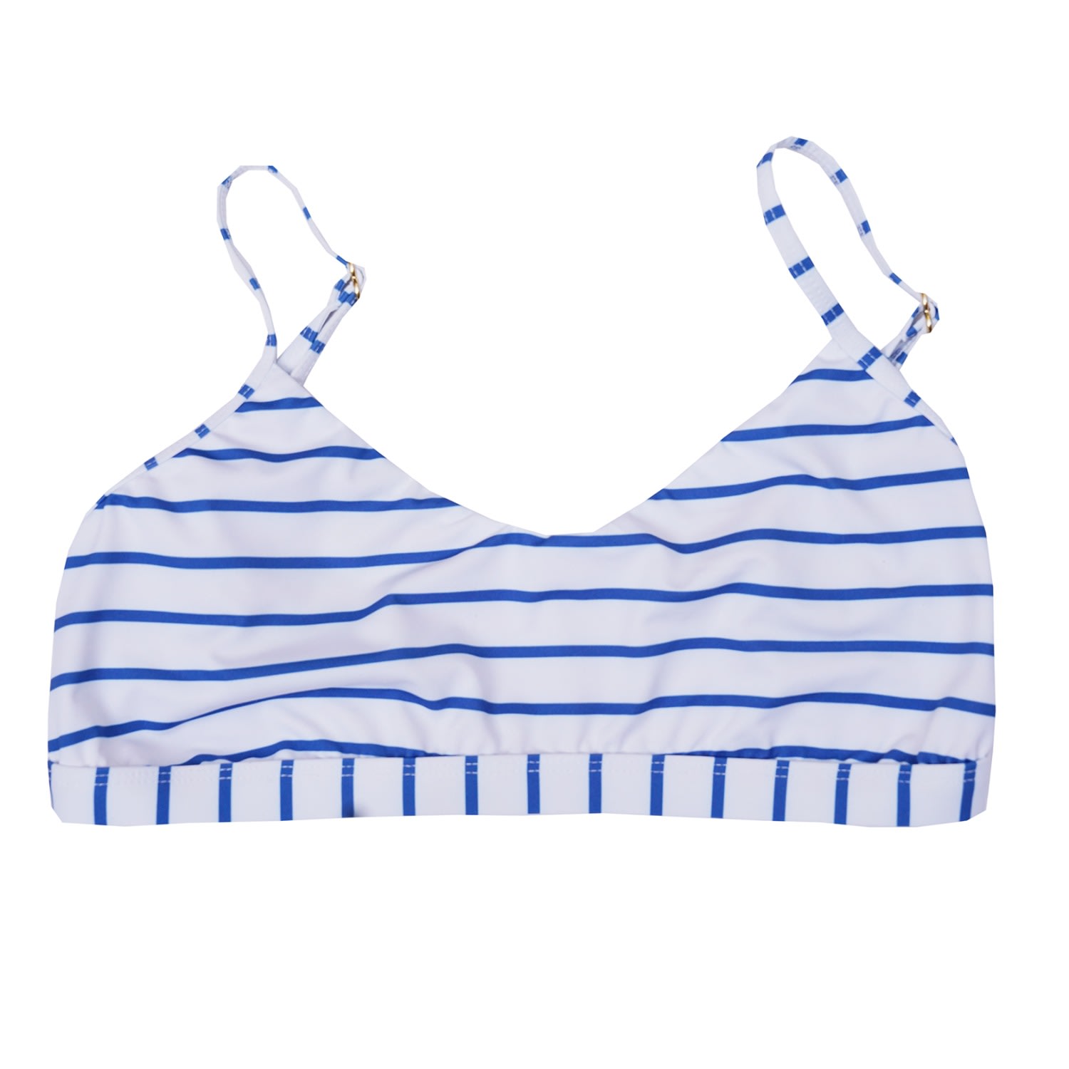 Women's Blue / White Anika Bikini Top - Blue Stripe Small OHOY SWIM