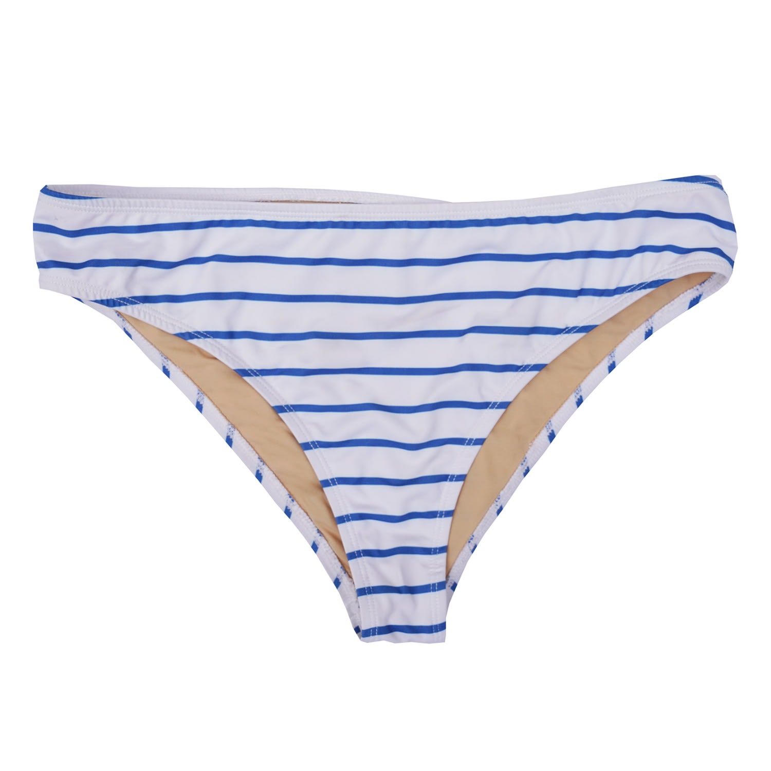 Women's Blue / White Lola Bikini Bottoms - Blue Stripe Small OHOY SWIM