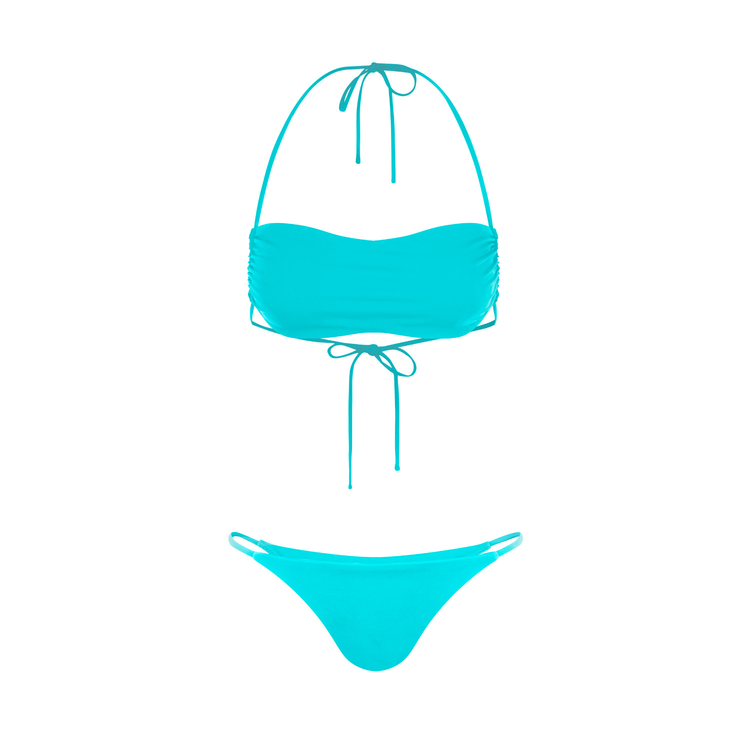 Women's Blue Zulu Tanga Bikini Bottom Extra Small Adriatika Swimwear