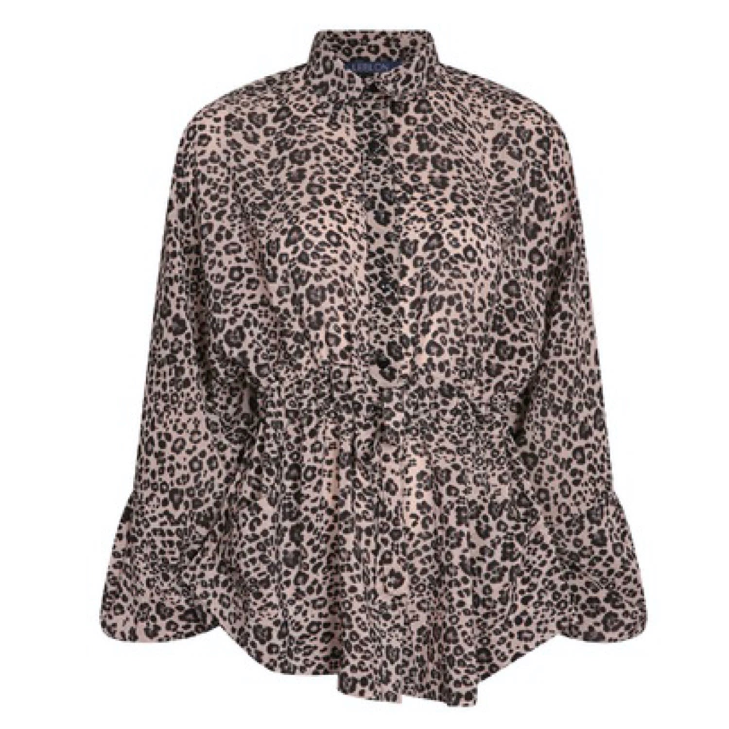 Women's Brown Dexter Leopard Print Silk Shirt Extra Small Leblon London
