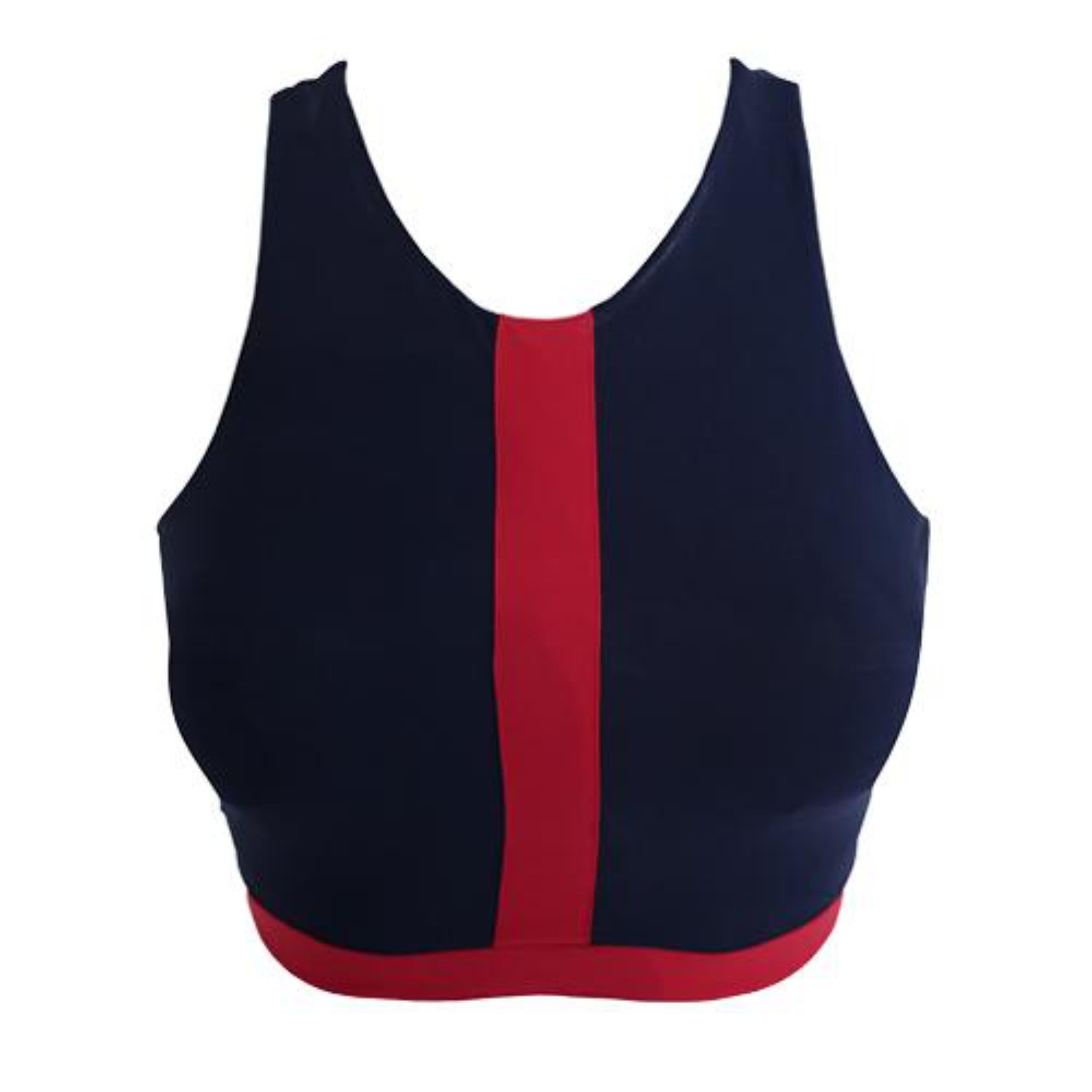 Women's Charlotte Swim And Gym Top - Navy, Red Extra Small Lula-Ru
