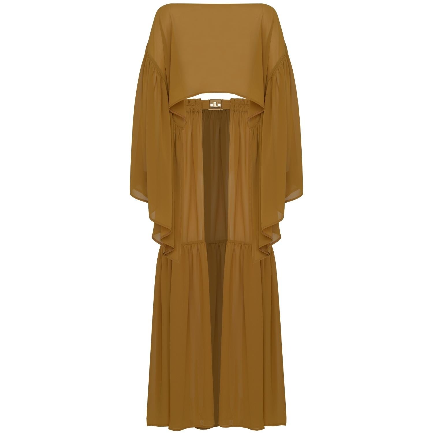 Women's Comely Two Piece Beach Cover Up In Gold Xs/S ANTONINIAS