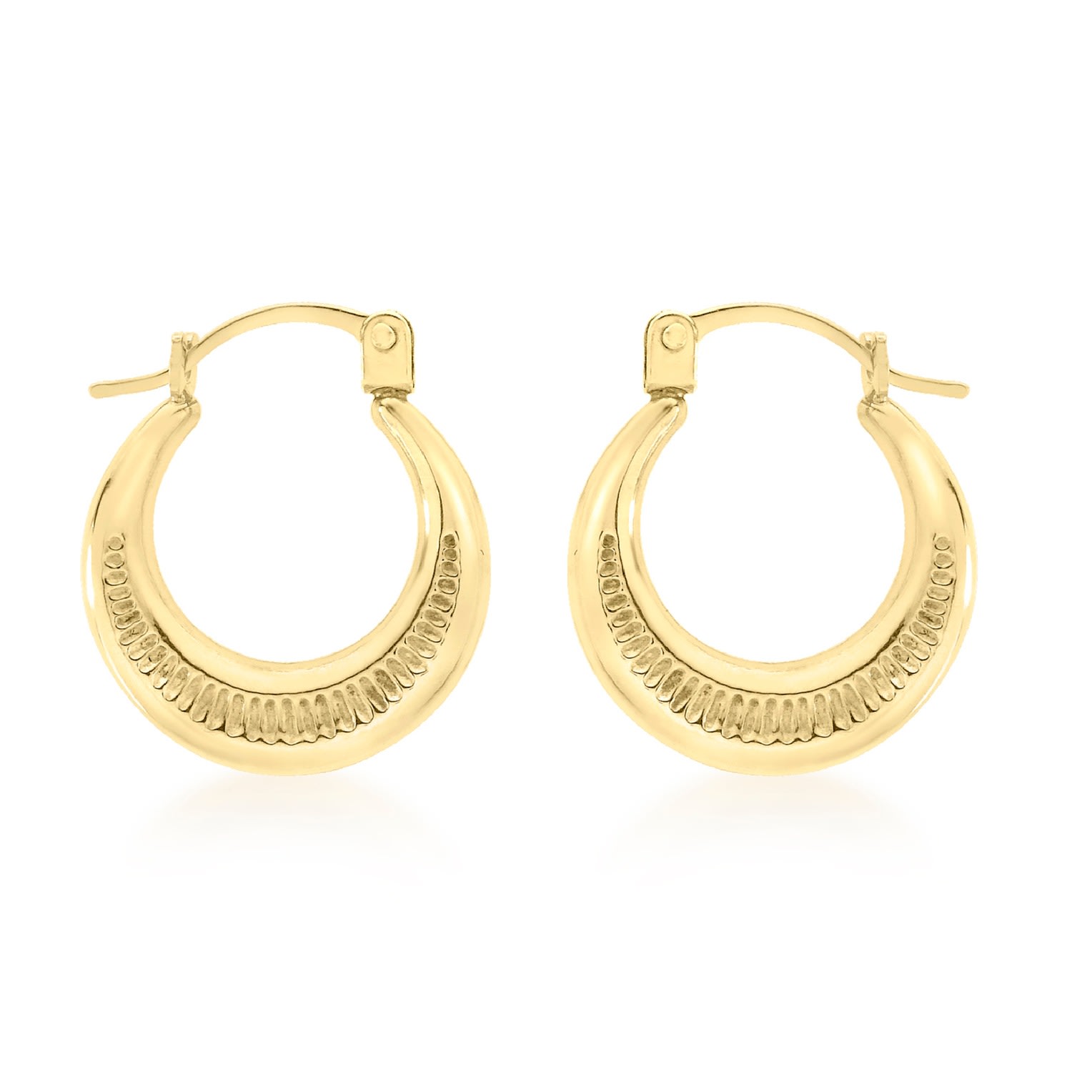 Women's Crescent Moon Creole Gold Hoop Earrings Posh Totty Designs