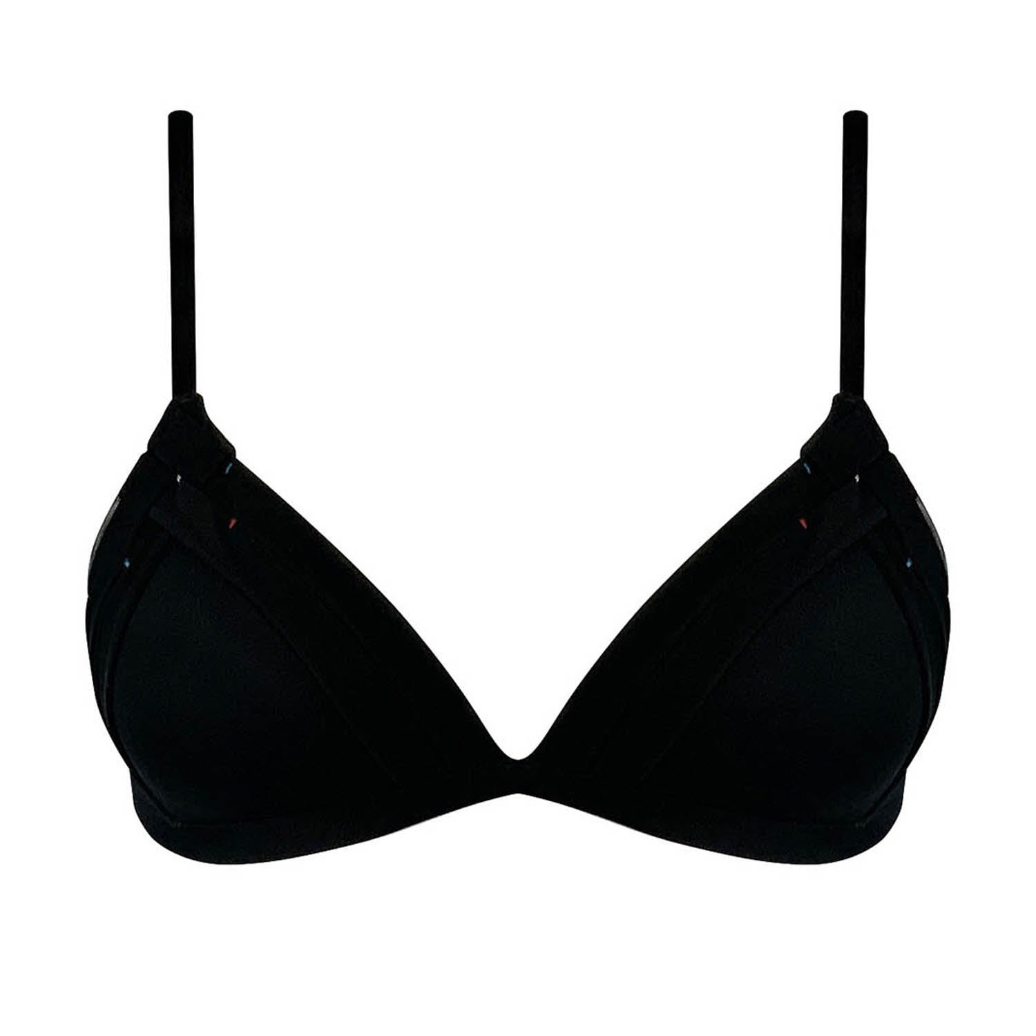 Women's Crossing Lines Padded Wireless Triangle With Push-Up Black Extra Small Nokaya