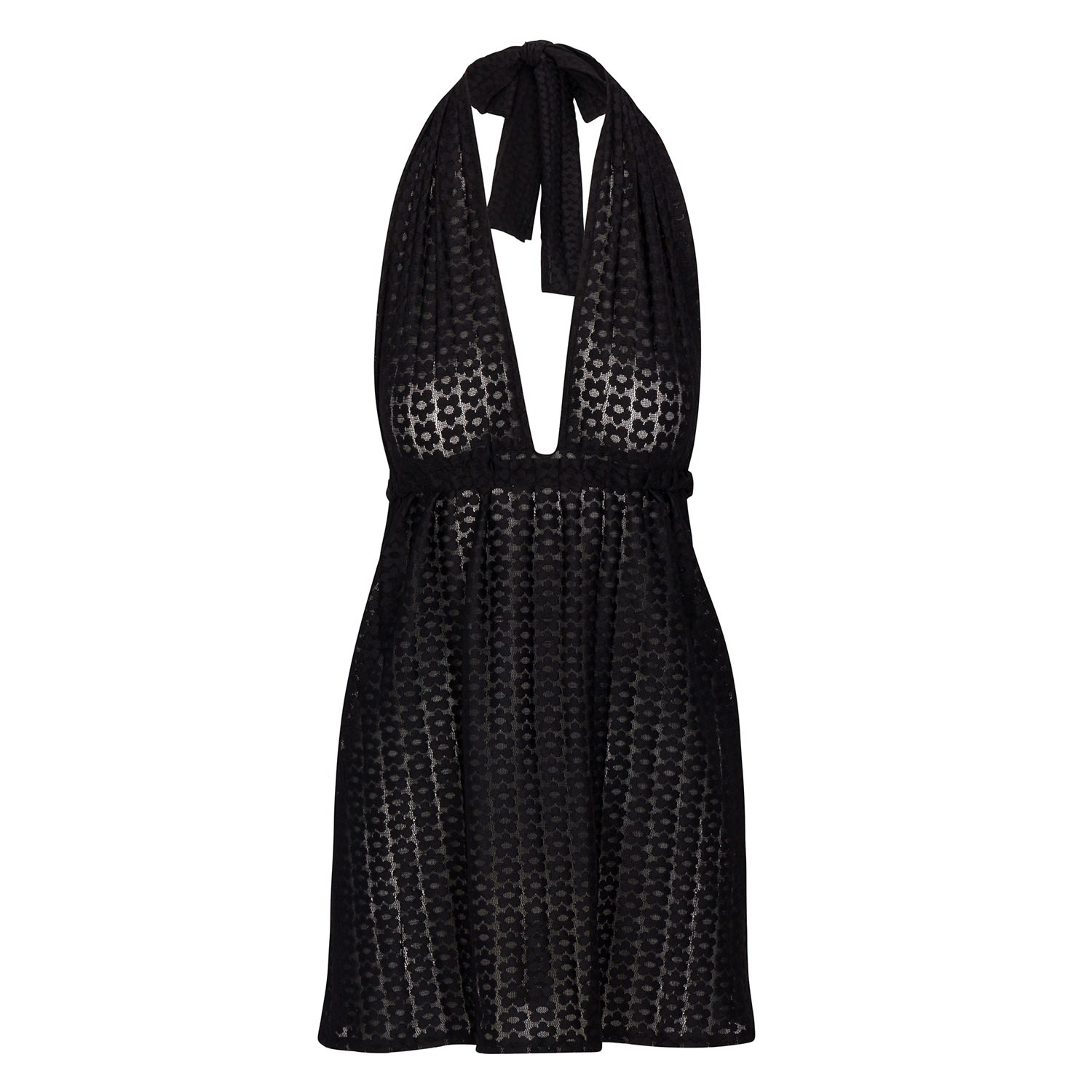 Women's Daisychain Halter Dress - Black Xs/S BĀBEN