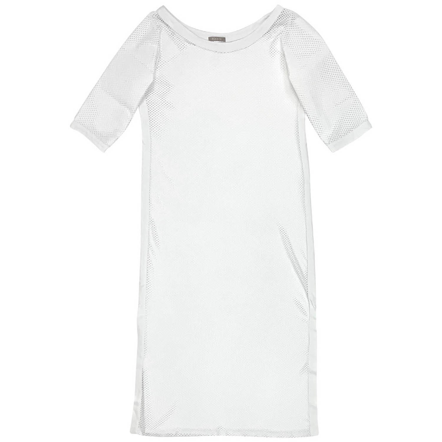 Women's Daring Net Dress - White Small Nokaya