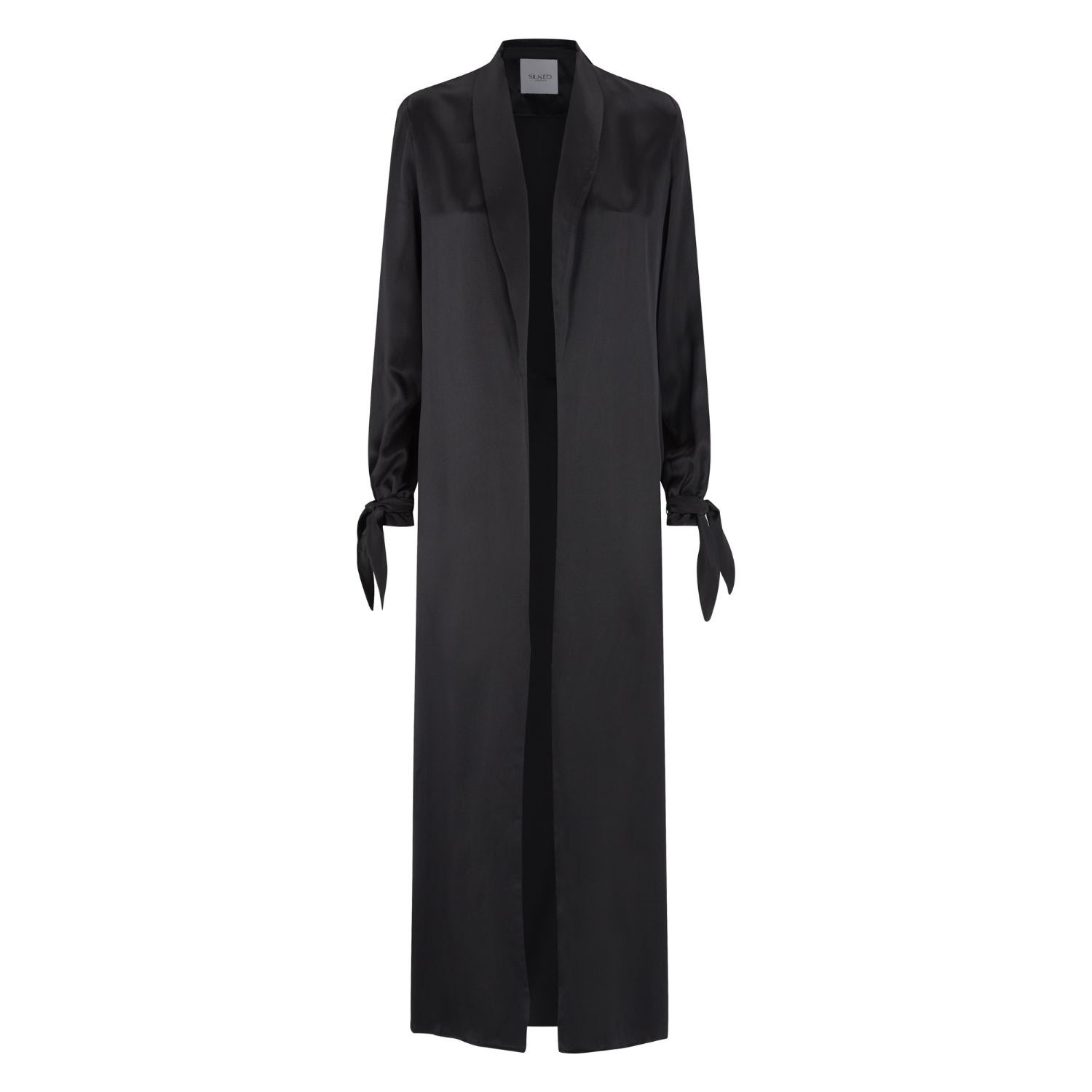 Women's Duster Coat - Black Xxs SILKED London