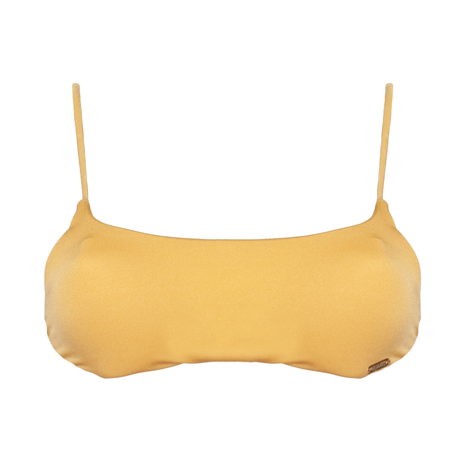 Women's Free Society Crop Bikini In Gold Xs