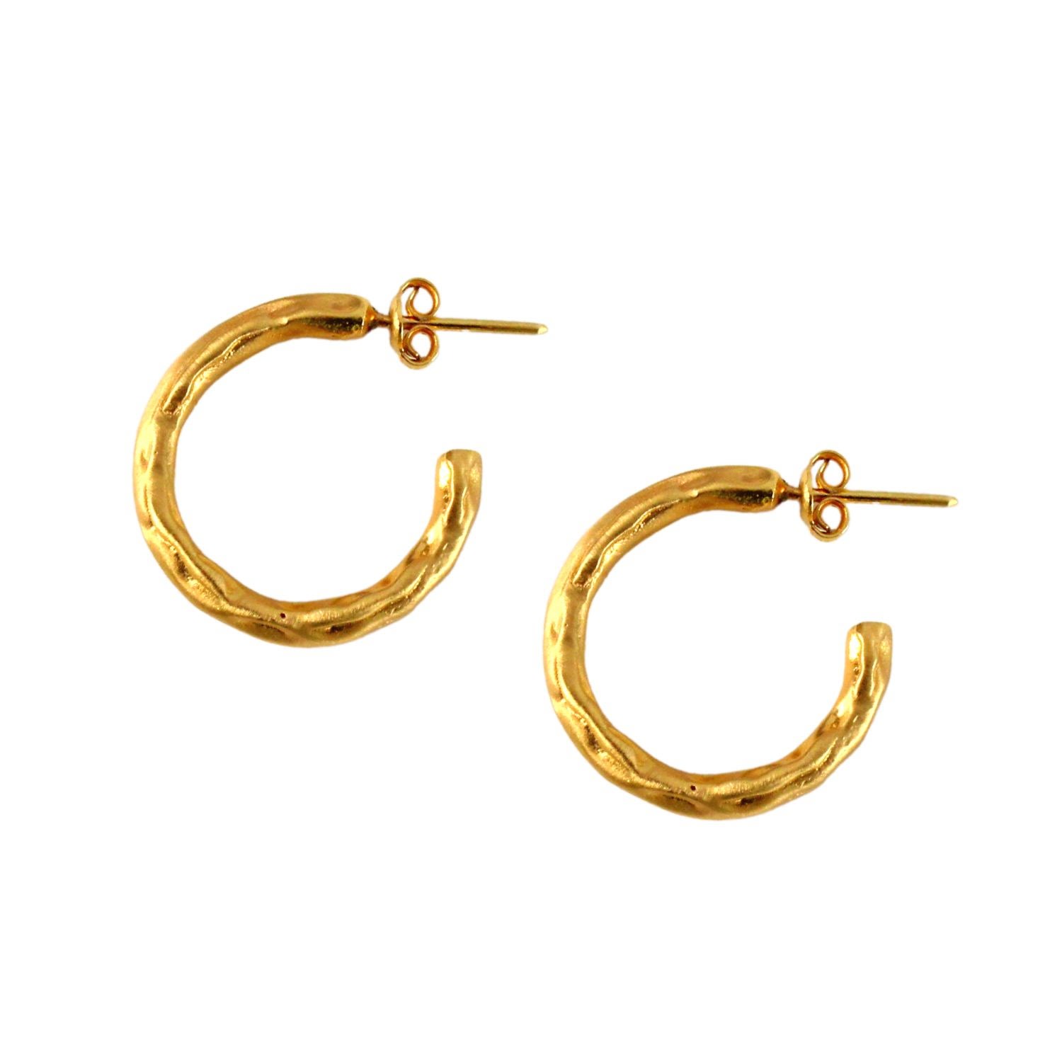 Women's Galatea Gold Hoop Earrings - Matte ASSUWA