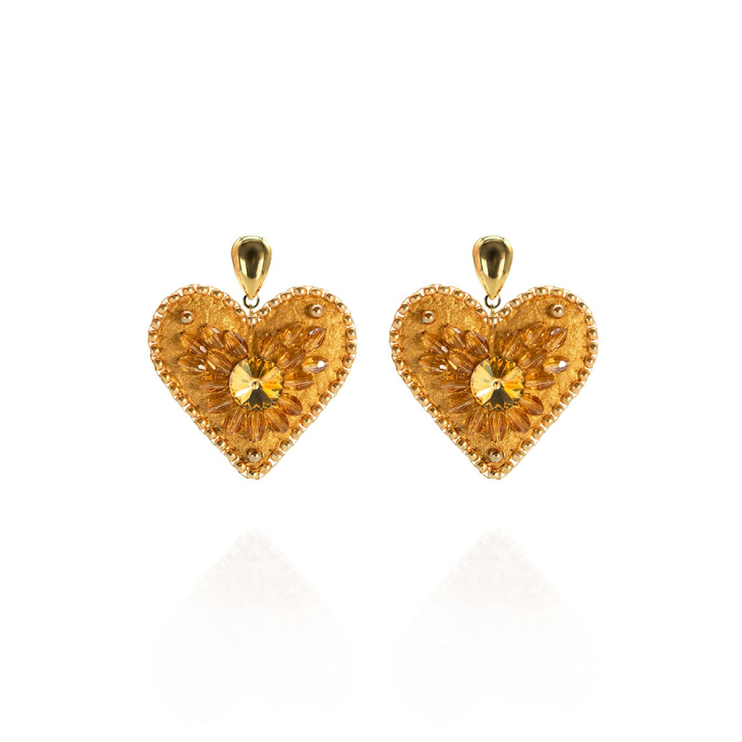 Women's Gold Ava Earrings In Tuscan Luster Saule Label