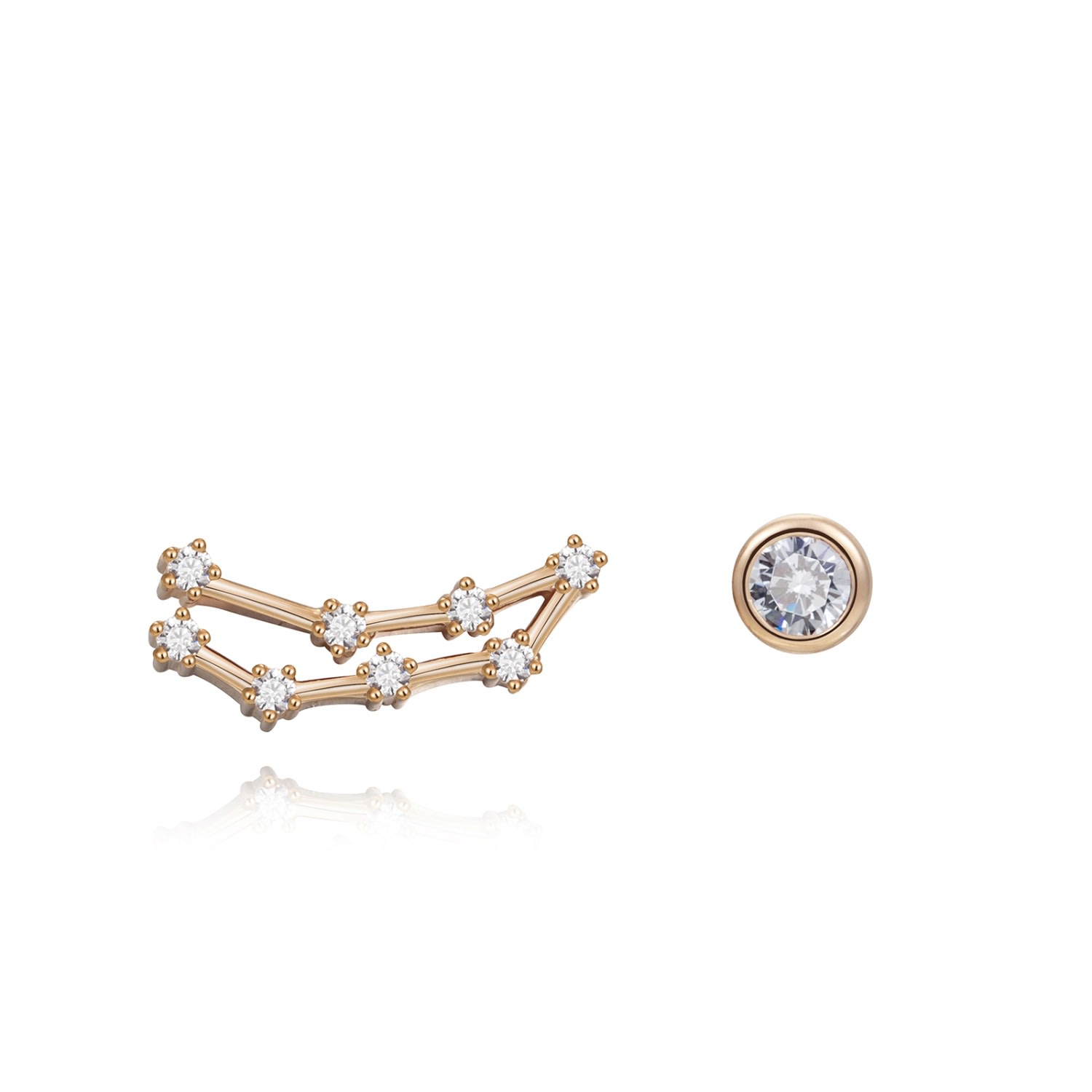 Women's Gold Capricorn Constellation Earrings KATHRYN New York