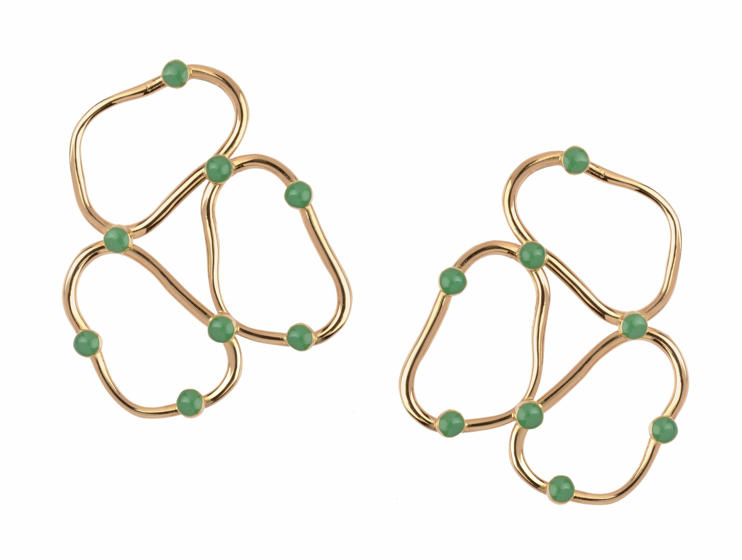 Women's Gold / Green Joy Dangle Green/Gold Earrings DANIELA MILLAN JEWELRY