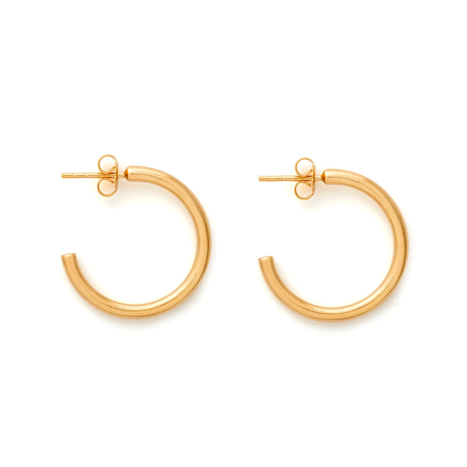 Women's Gold Medium Silke Hoop Earrings Wanderlust Life
