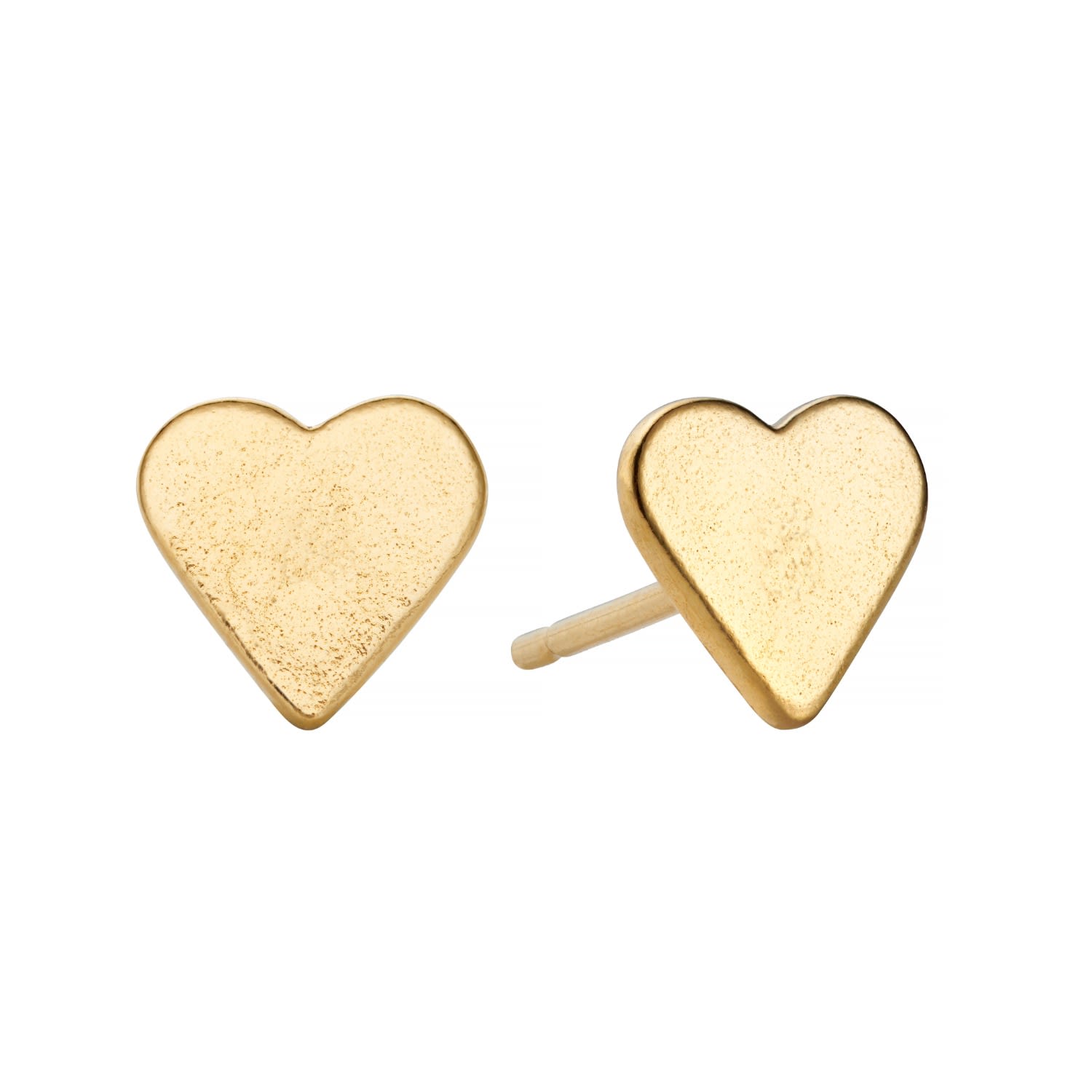 Women's Gold Plated Mini Heart Stud Earrings Posh Totty Designs