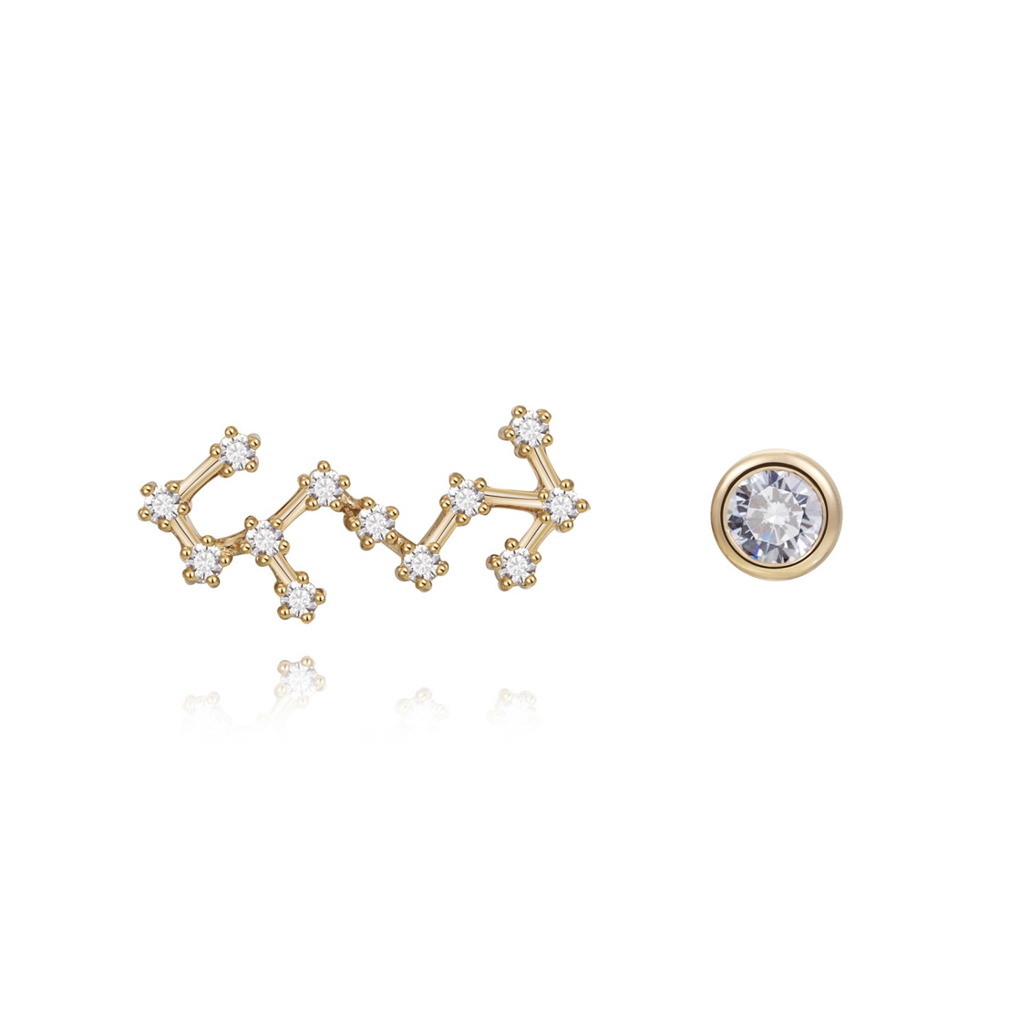 Women's Gold Scorpio Constellation Earrings KATHRYN New York
