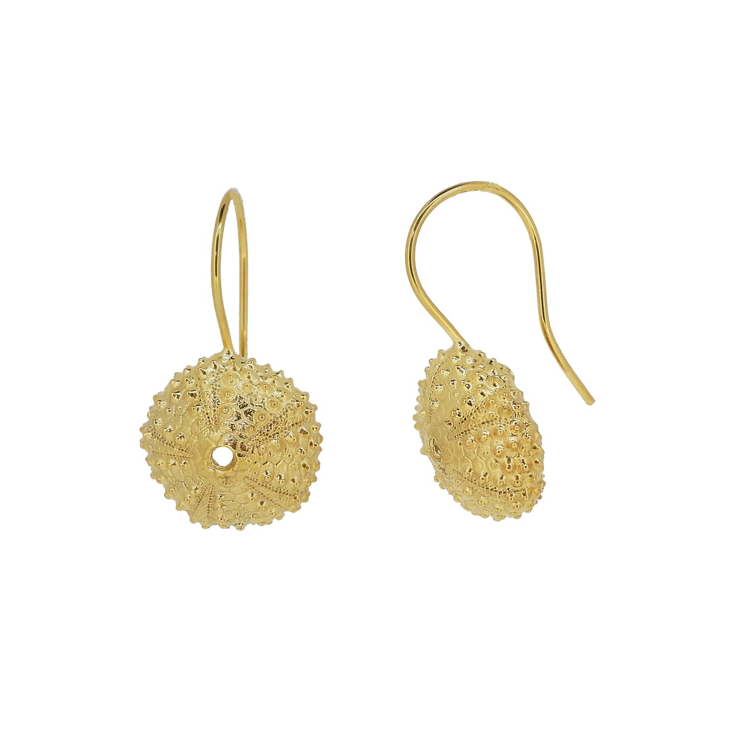 Women's Gold Sea Urchin Earrings Yvonne Henderson Jewellery
