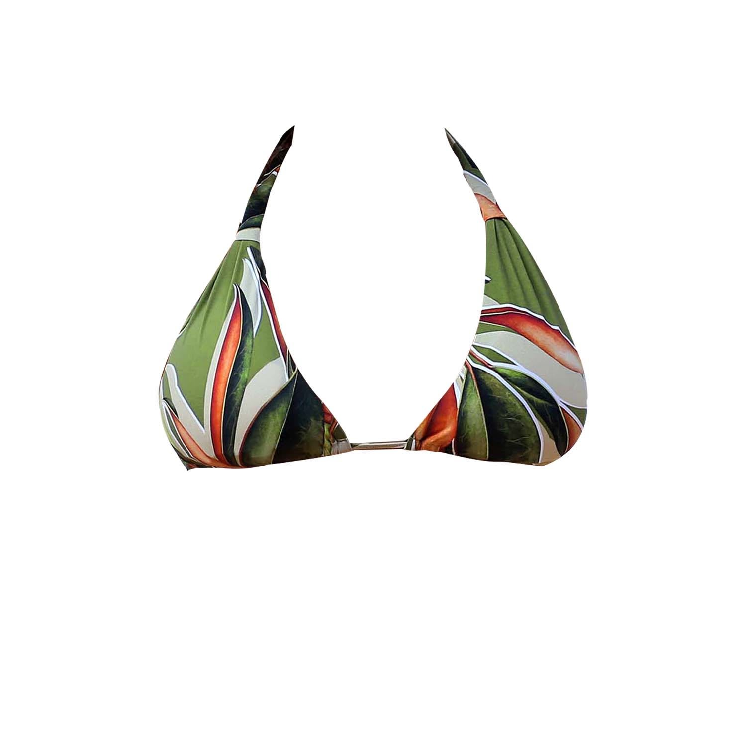 Women's Green Belle Triangle Bikini Top Forest Medium Styelle Swim