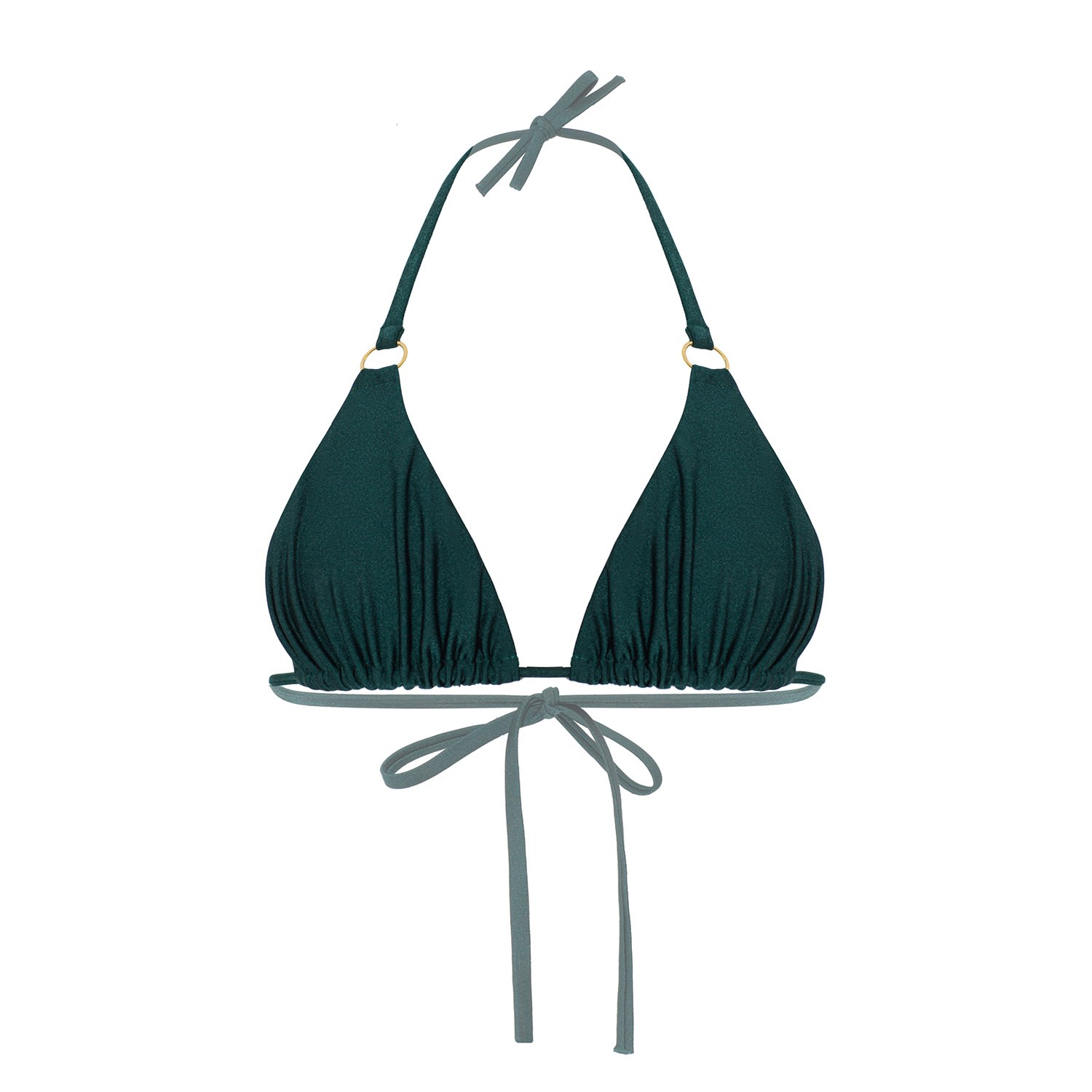 Women's Green Jade Multi-Way Triangle Bikini Top Extra Small Milamay