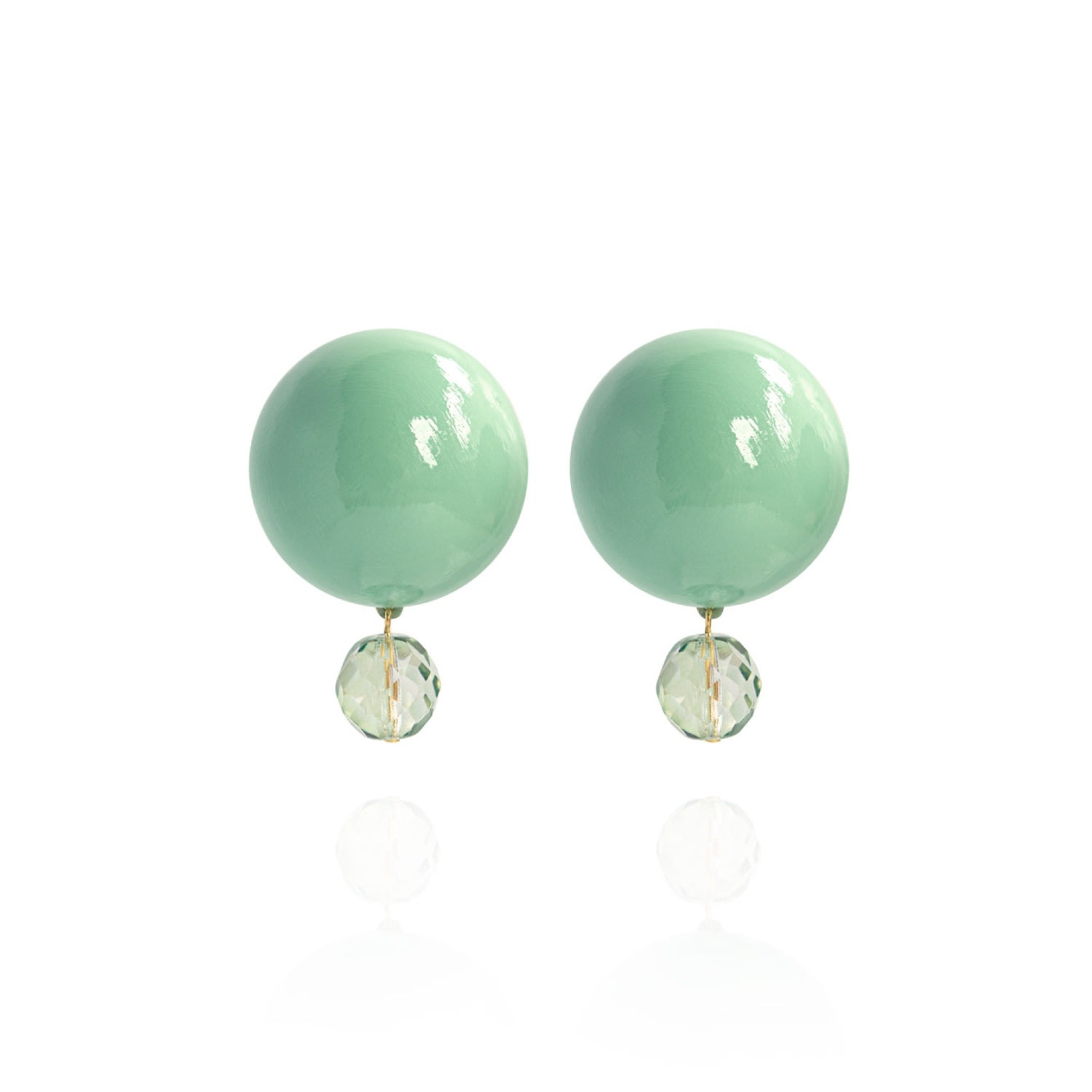 Women's Green Luna Earrings In Sweet Mint Saule Label