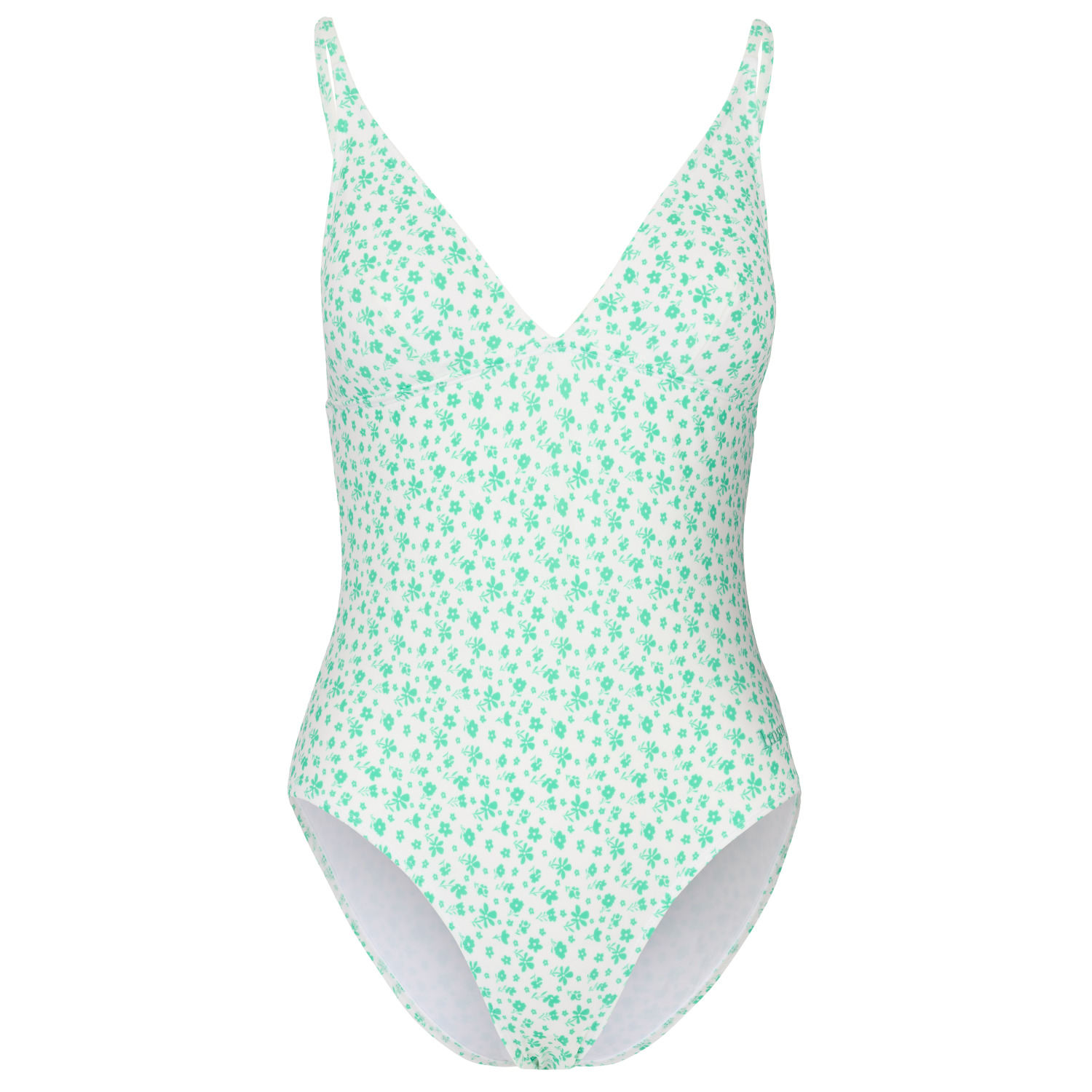 Women's Green Melissa Floral Swimsuit Apple/White Small Bridie & Bert Ltd