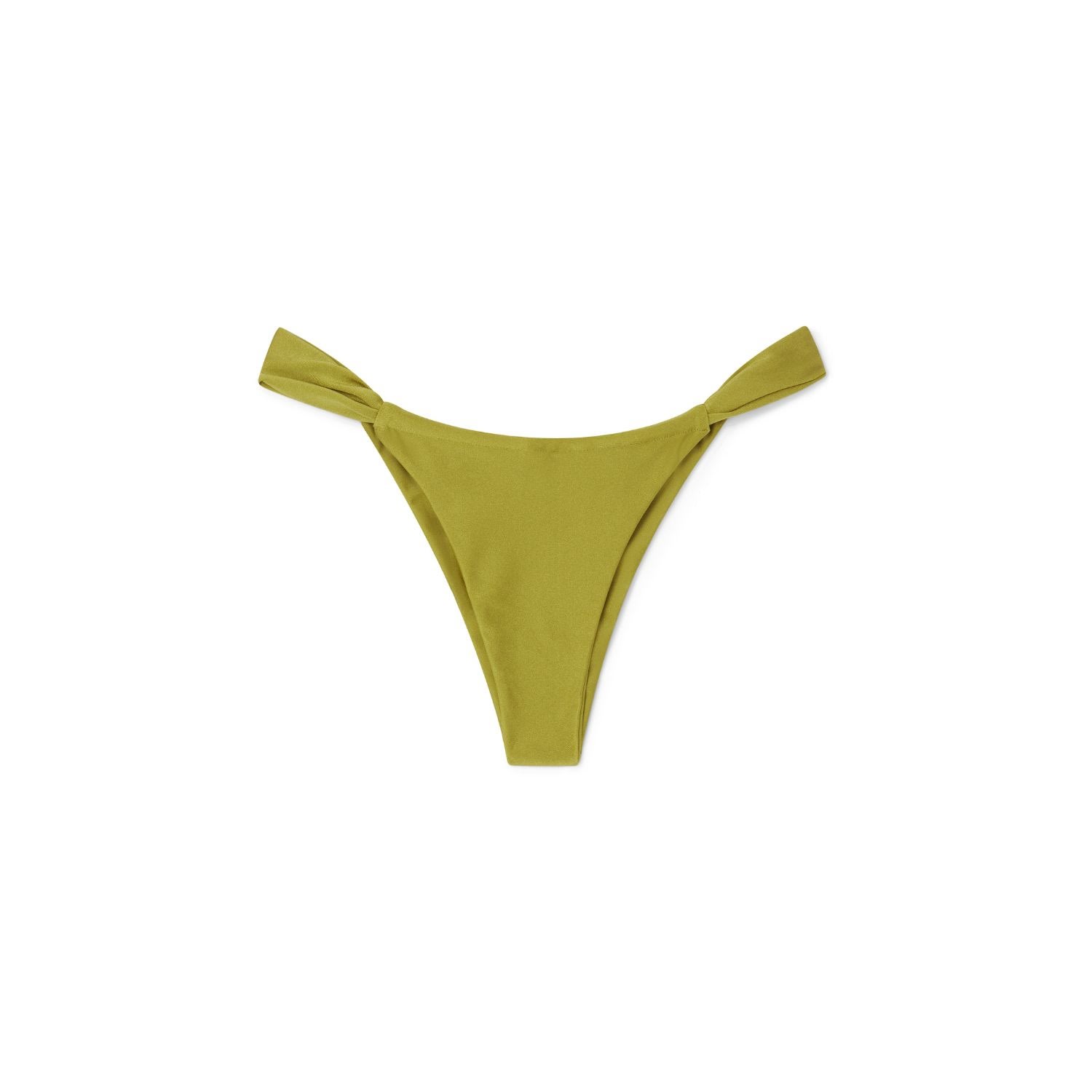 Women's Green Riva Ruched Bikini Bottom In Pistachio Small AJLA THE LABEL