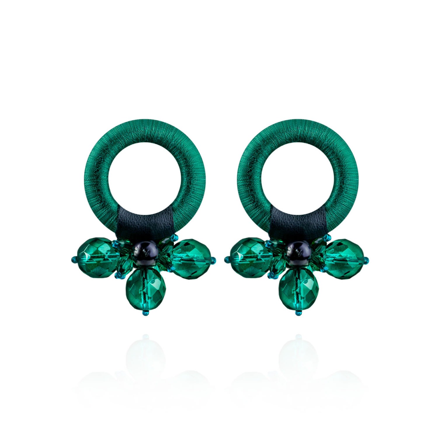 Women's Green Saulė Earrings In Spanish Emerald Saule Label