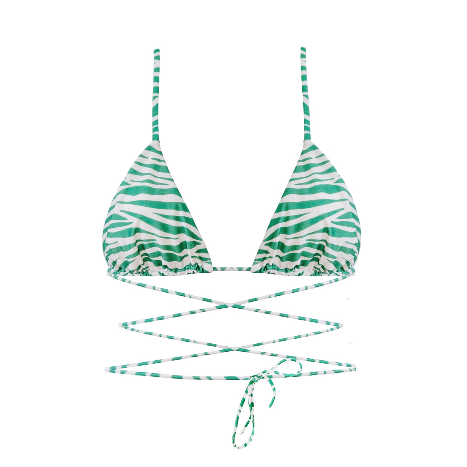 Women's Ibiza Triangle Bikini Top - Zebra Medium LEONESSA Lingerie