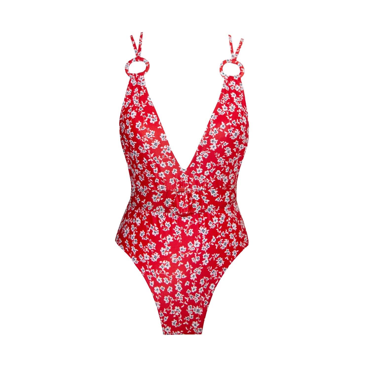 Women's Kythira Low-Back Swimsuit - Red Small LEONESSA Lingerie