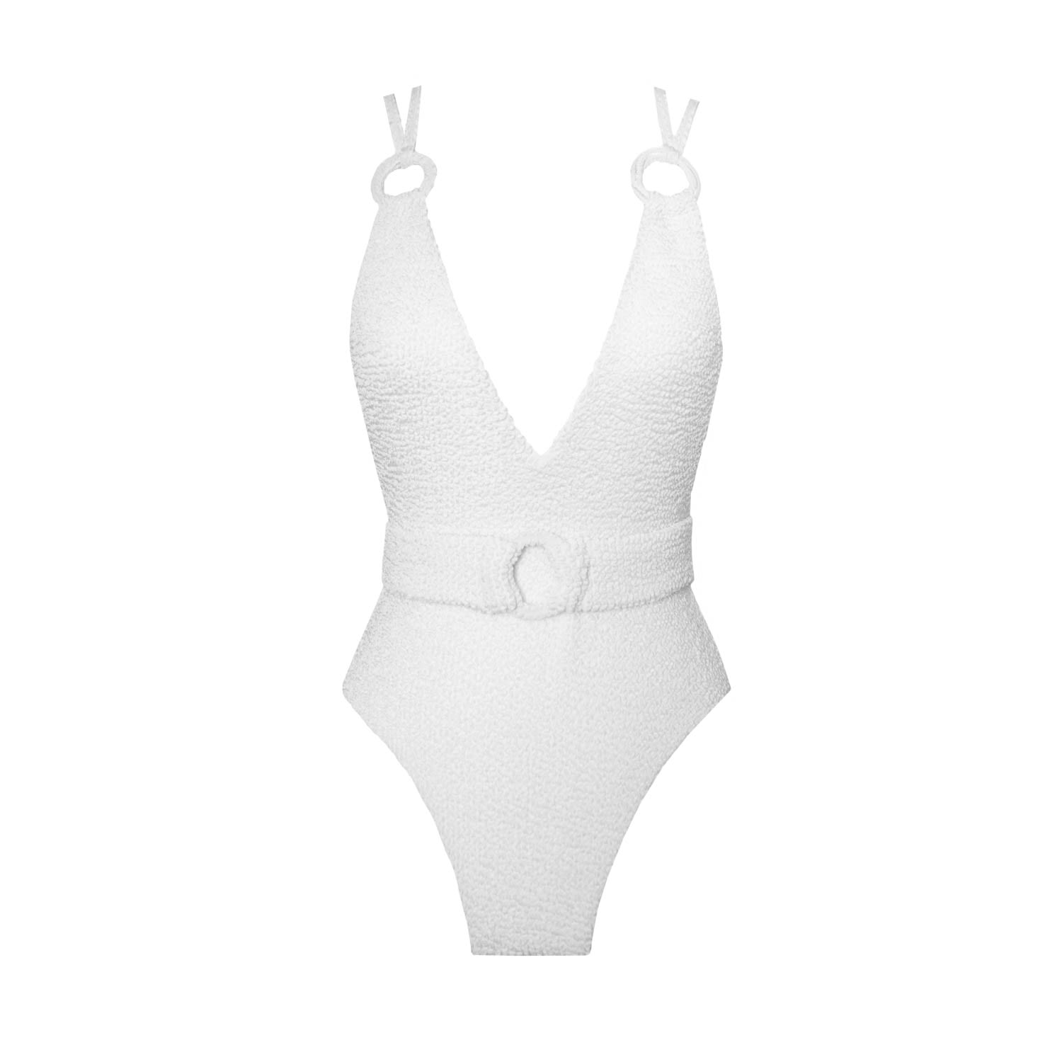 Women's Kythira Low-Back Swimsuit - White Small LEONESSA Lingerie