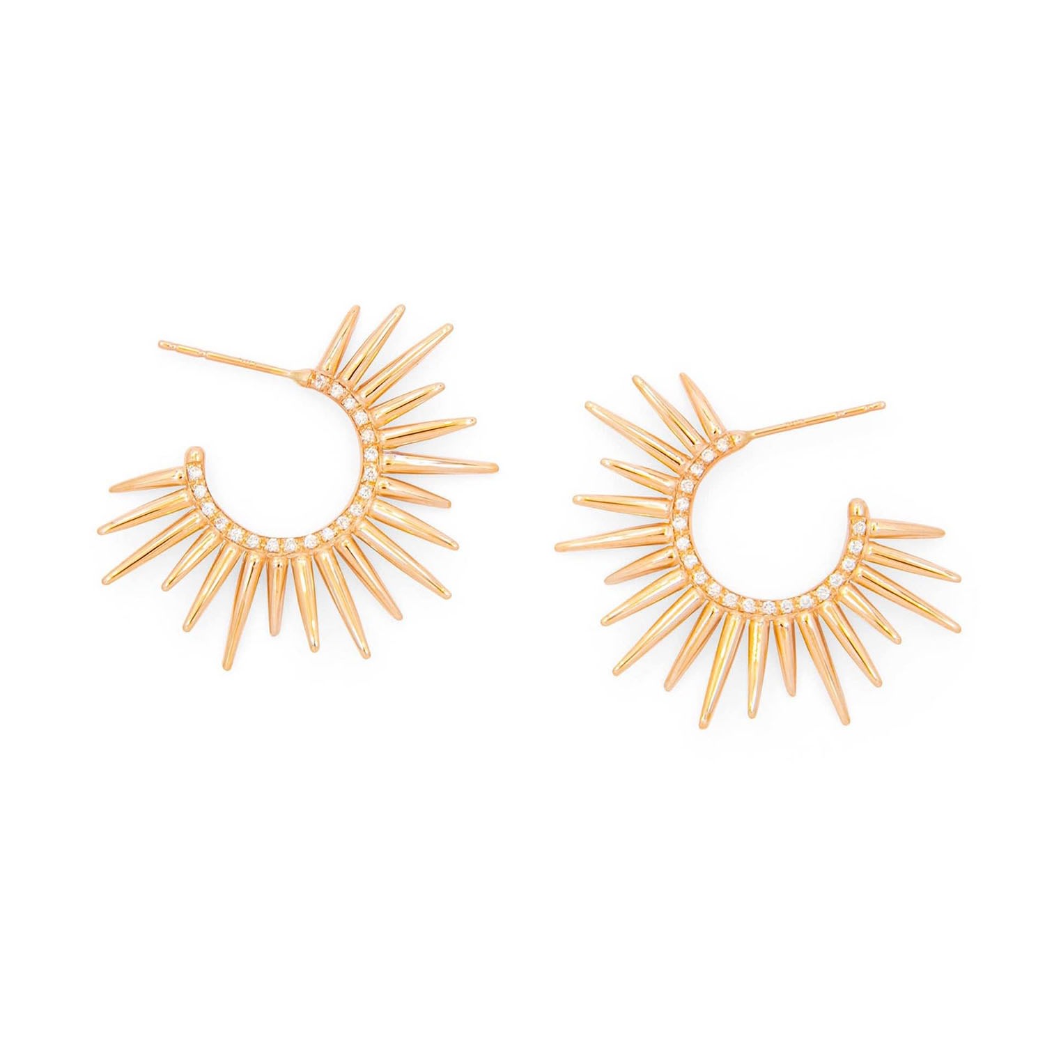 Women's Large Urchin Luxe Earrings - Rose Gold Salty Girl Jewelry