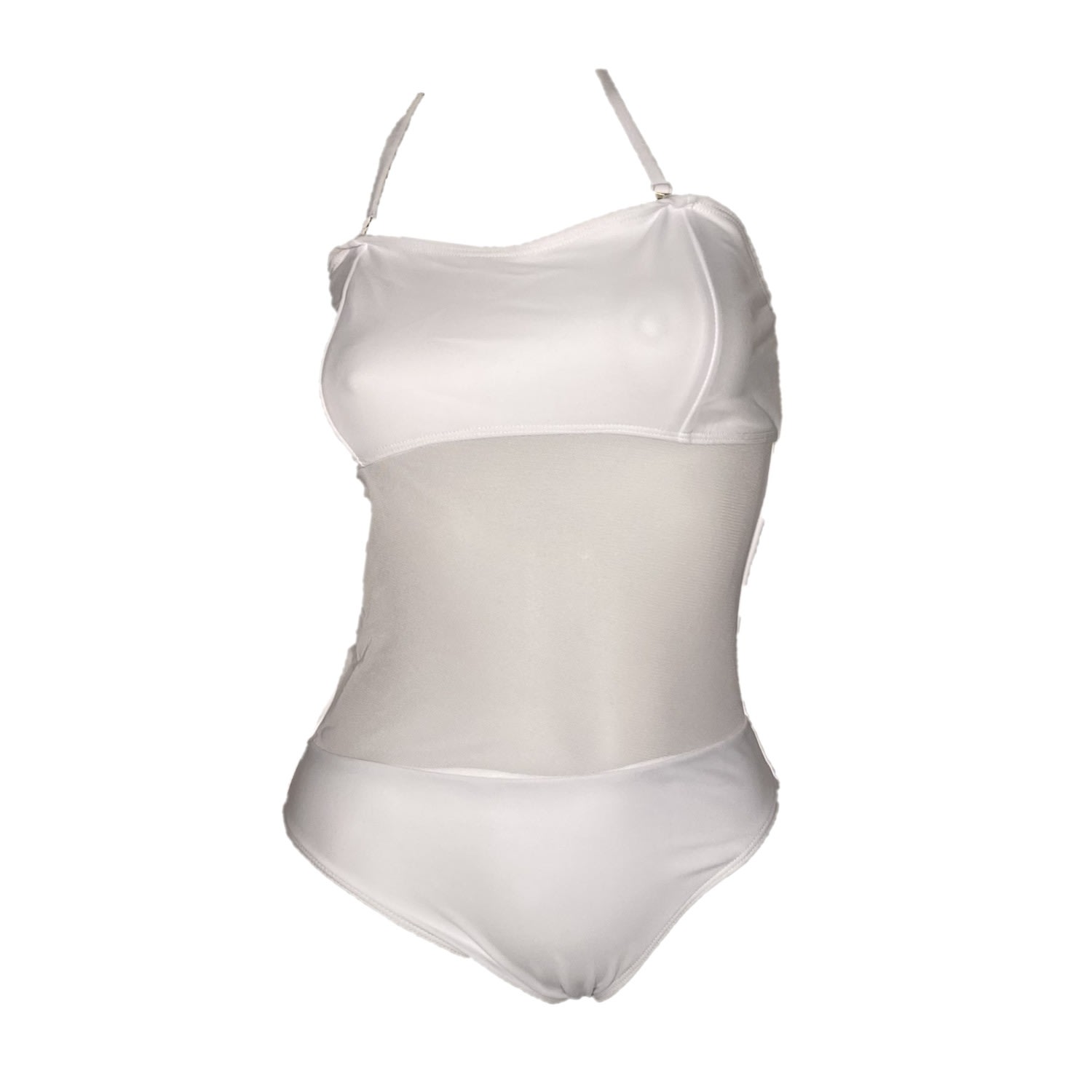 Women's Leme Mesh One Piece Swimsuit - White Small Brasini Swimwear